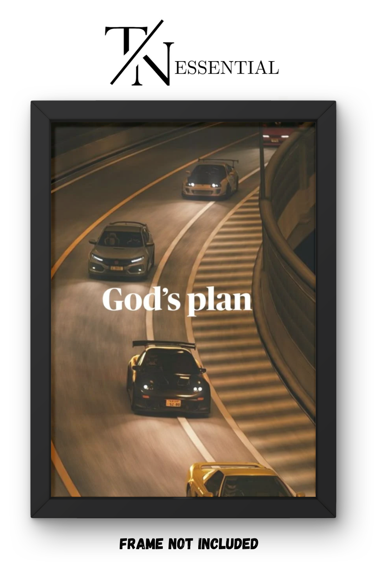 GOD’S PLAN MIDNIGHT SUPERCAR DRIVE CANVAS POSTER
