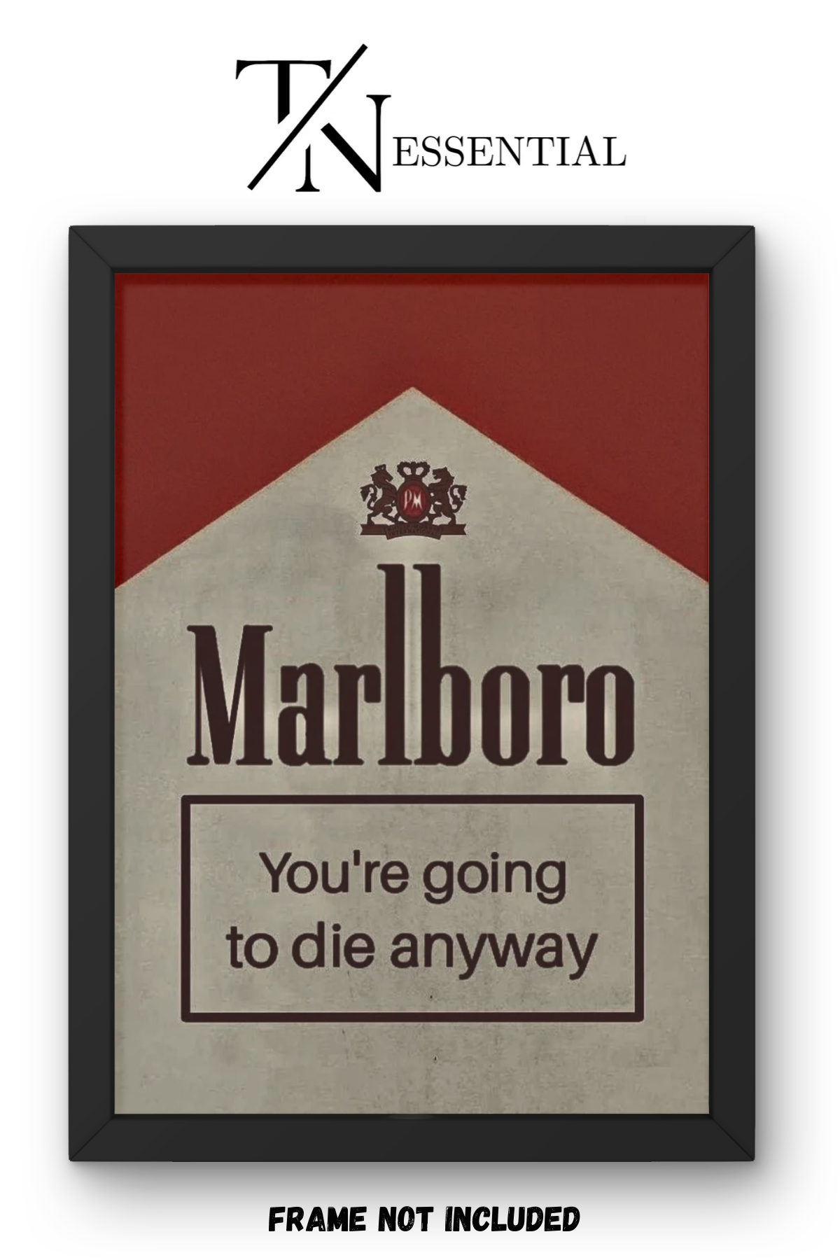 IRONIC SMOKING STATEMENT CANVAS POSTER