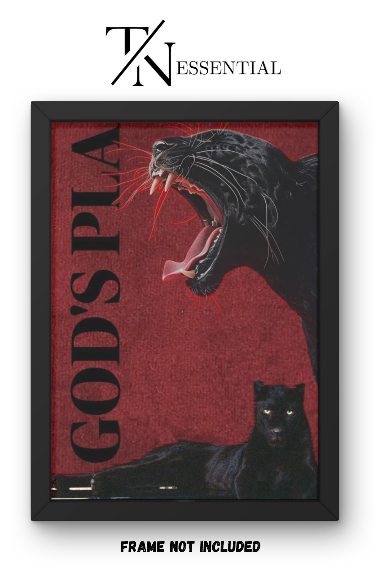 GOD’S PLAN BLACK PANTHER CANVAS POSTER