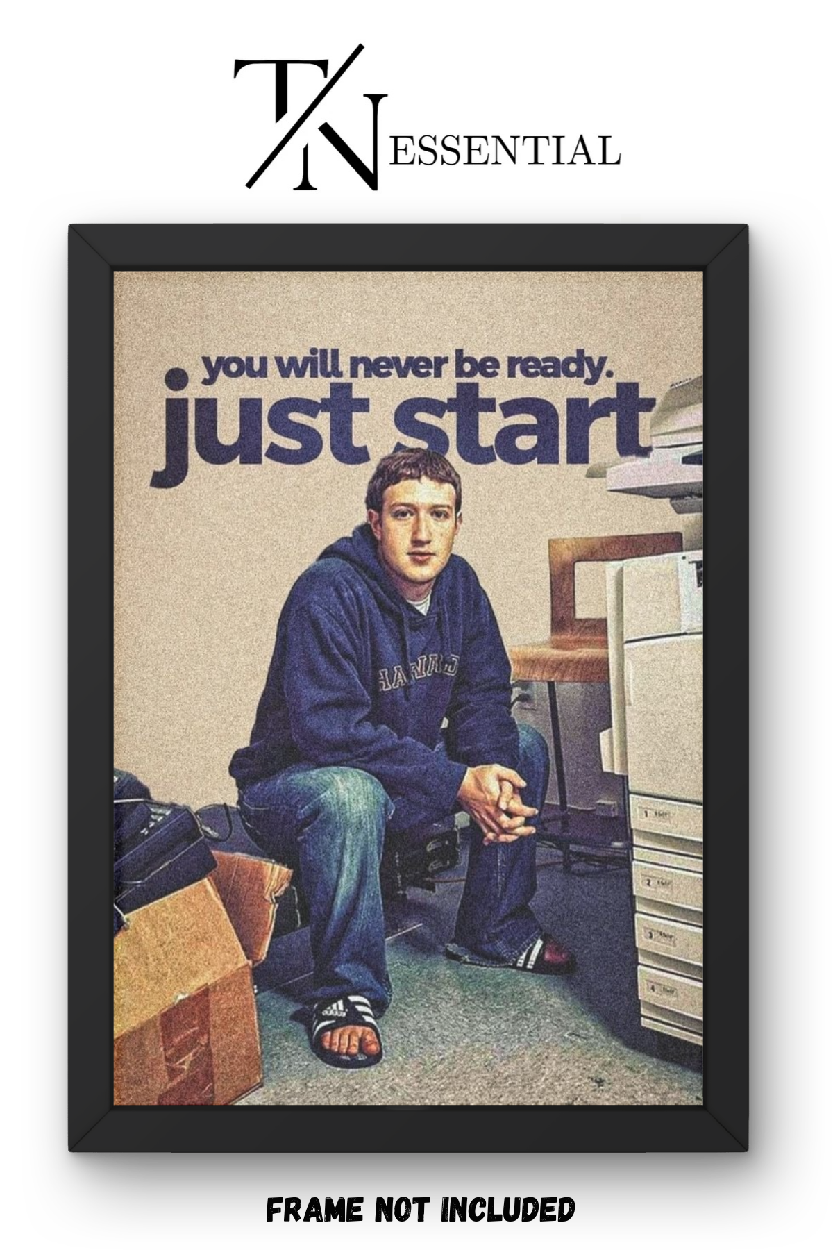 MARK ZUCKERBURG BUILDER MINDSET MOTIVATION CANVAS POSTER
