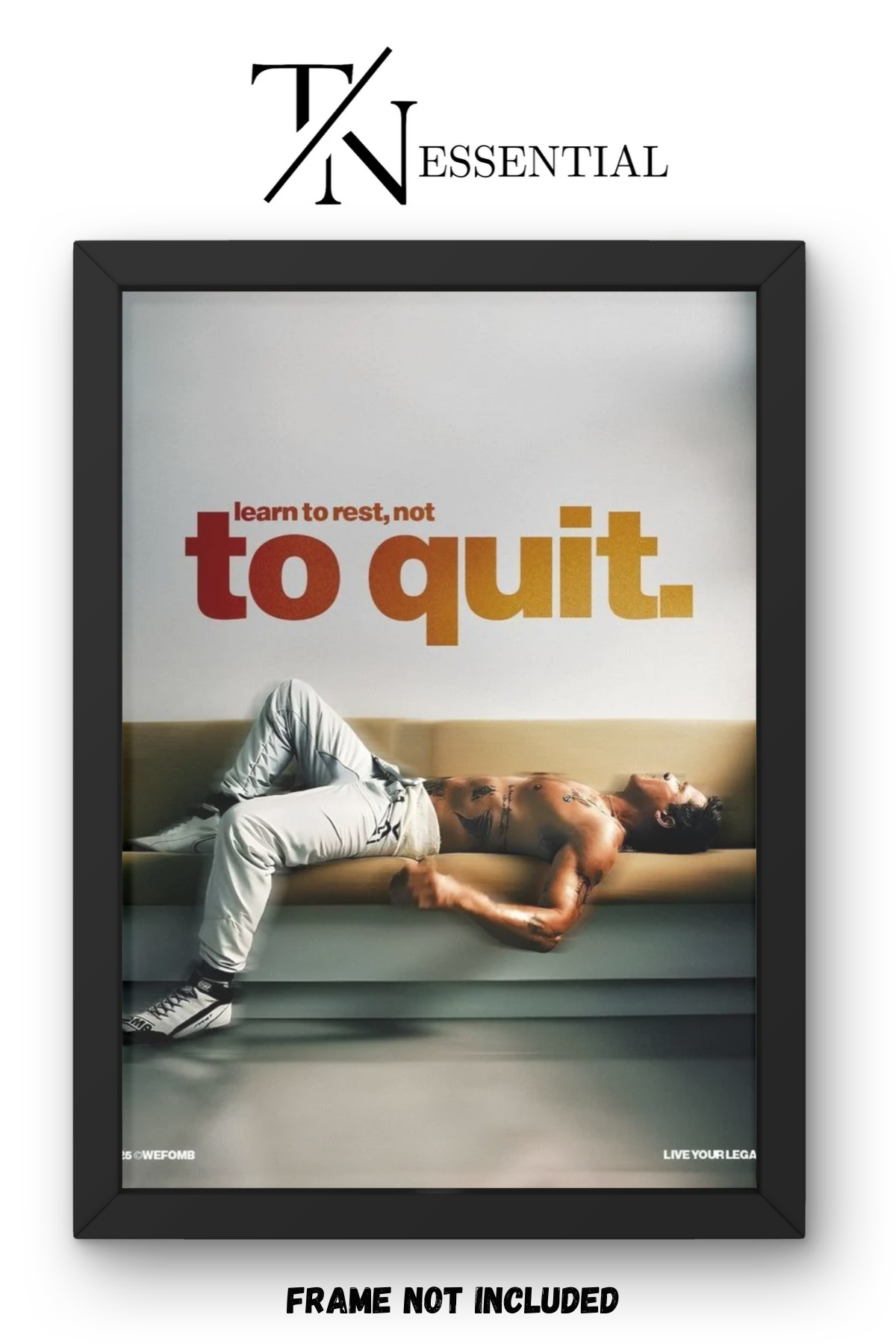 REST DON’T QUIT MOTIVATION CANVAS POSTER