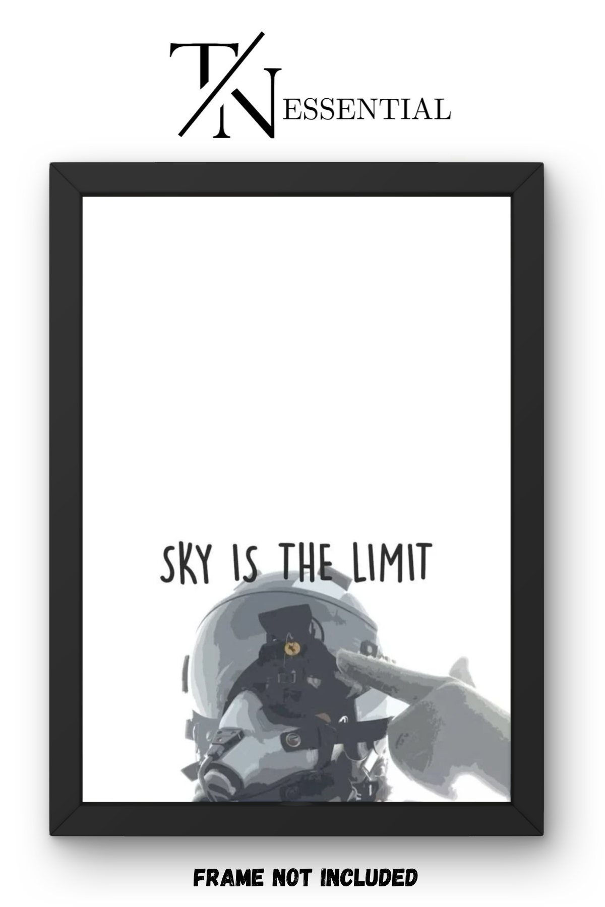SKY IS THE LIMIT AVIATION MOTIVATION CANVAS POSTER