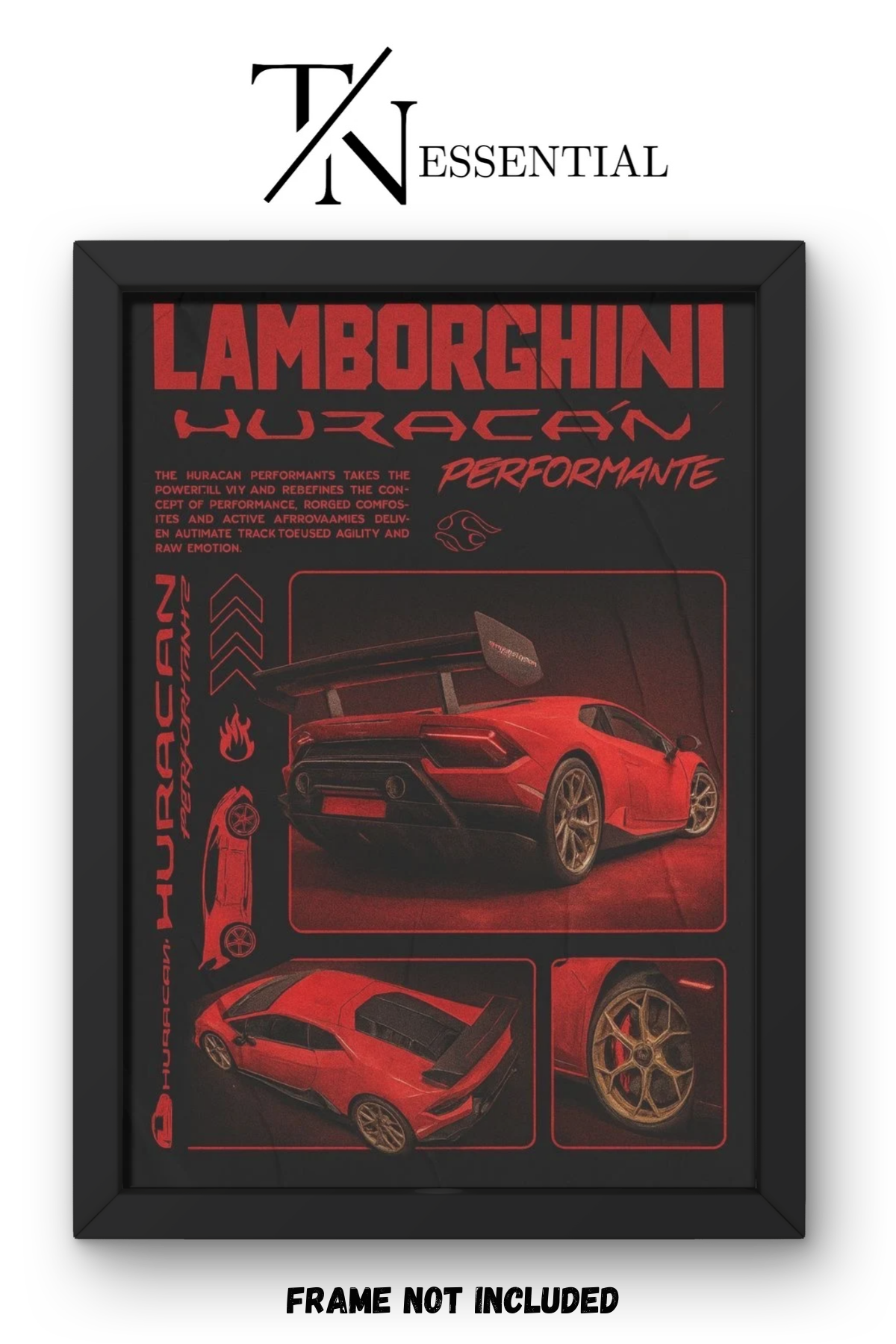 LAMBORGHINI HURACÁN PERFORMANTE SUPERCAR CANVAS POSTER