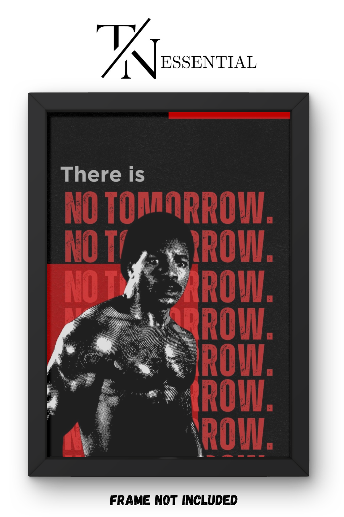 NO TOMORROW CHAMPION MINDSET FIGHTER MOTIVATION CANVAS POSTER