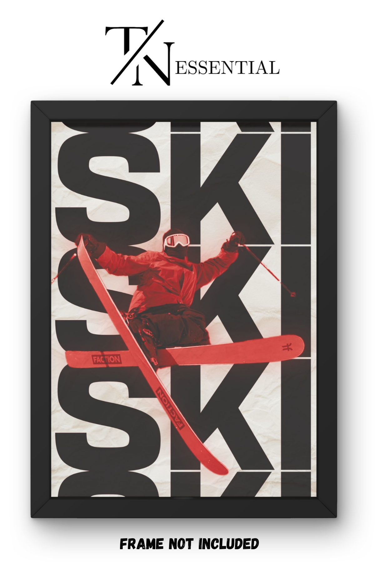EXTREME FREESTYLE SKI JUMP ACTION WINTER SPORTS CANVAS POSTER