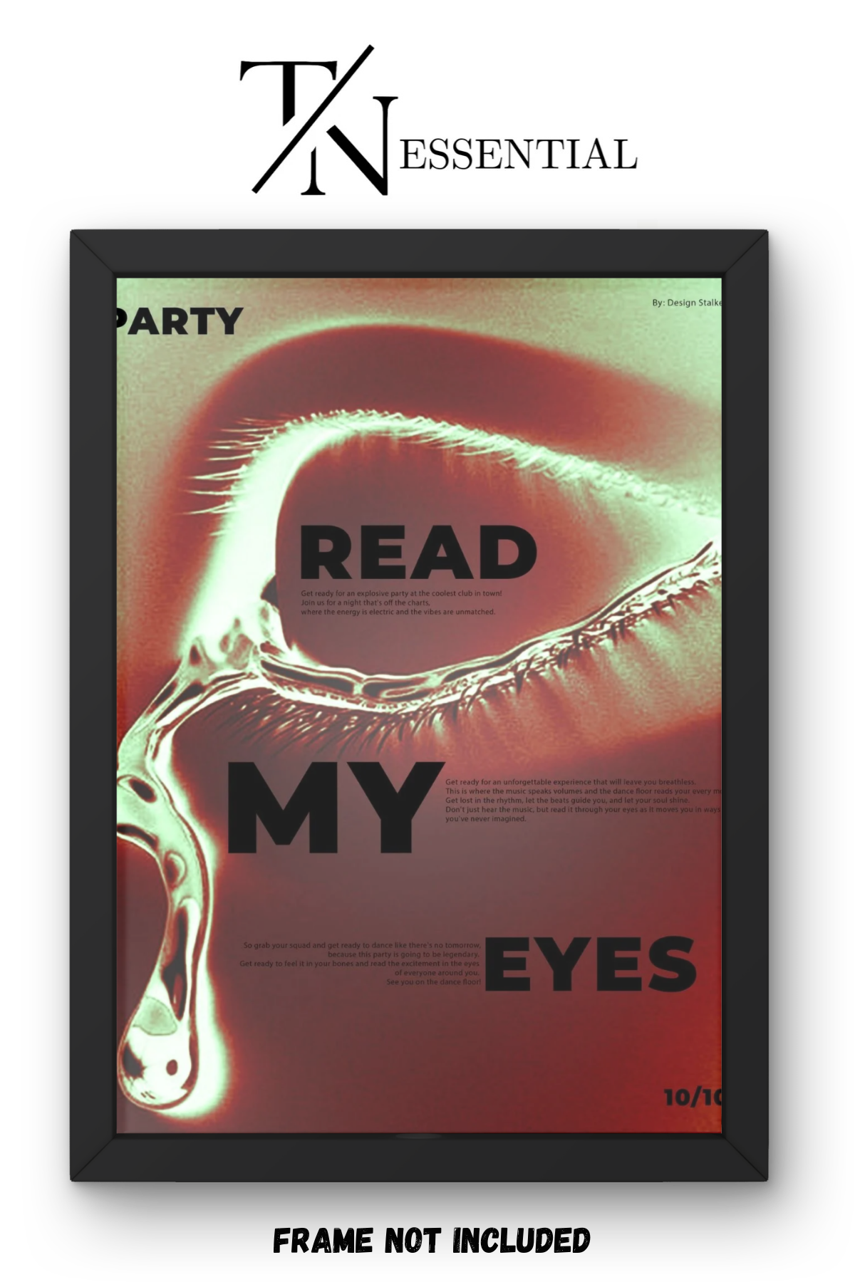READ MY EYES TRIPPY SURREAL MODERN DESIGN CANVAS POSTER