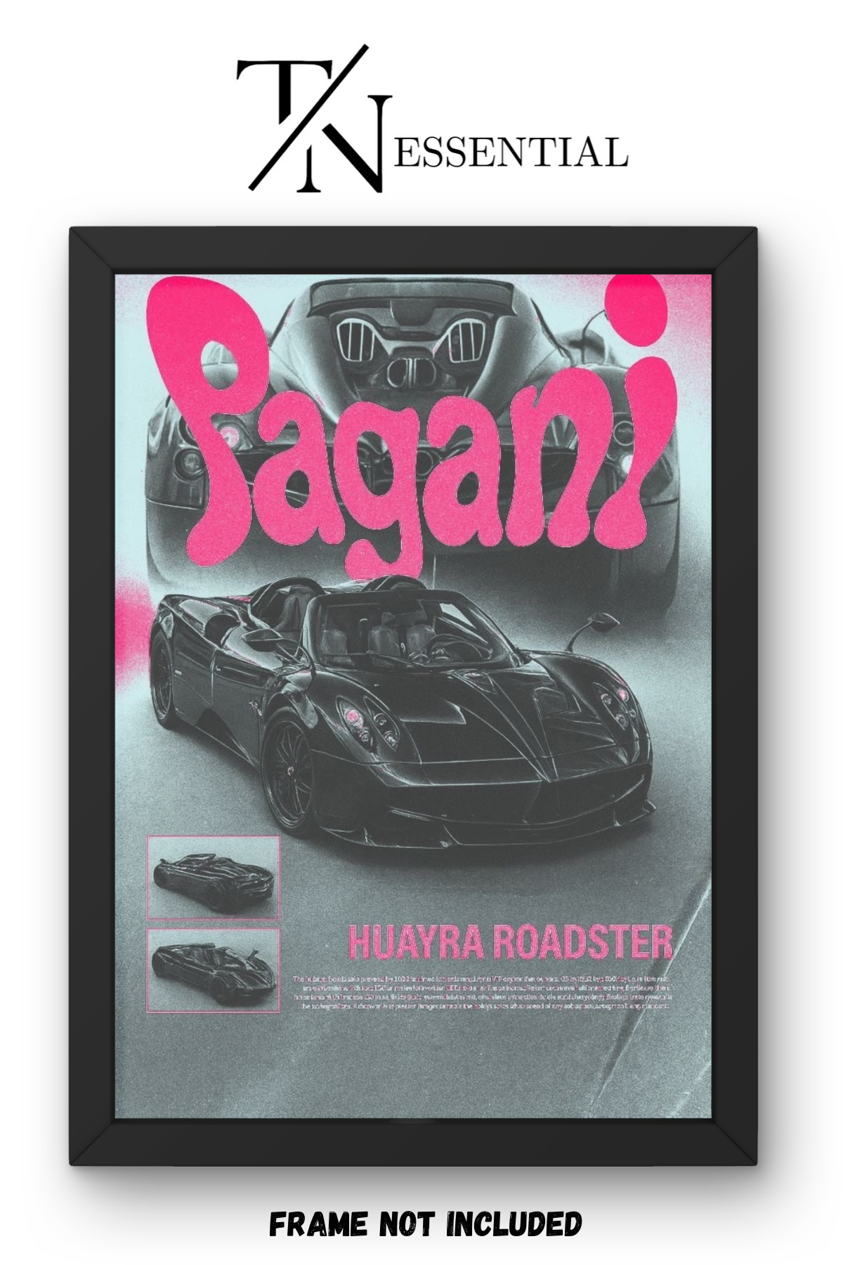 PAGANI HUAYRA ROADSTER LUXURY CAR DESIGN SUPERCAR ART CANVAS POSTER