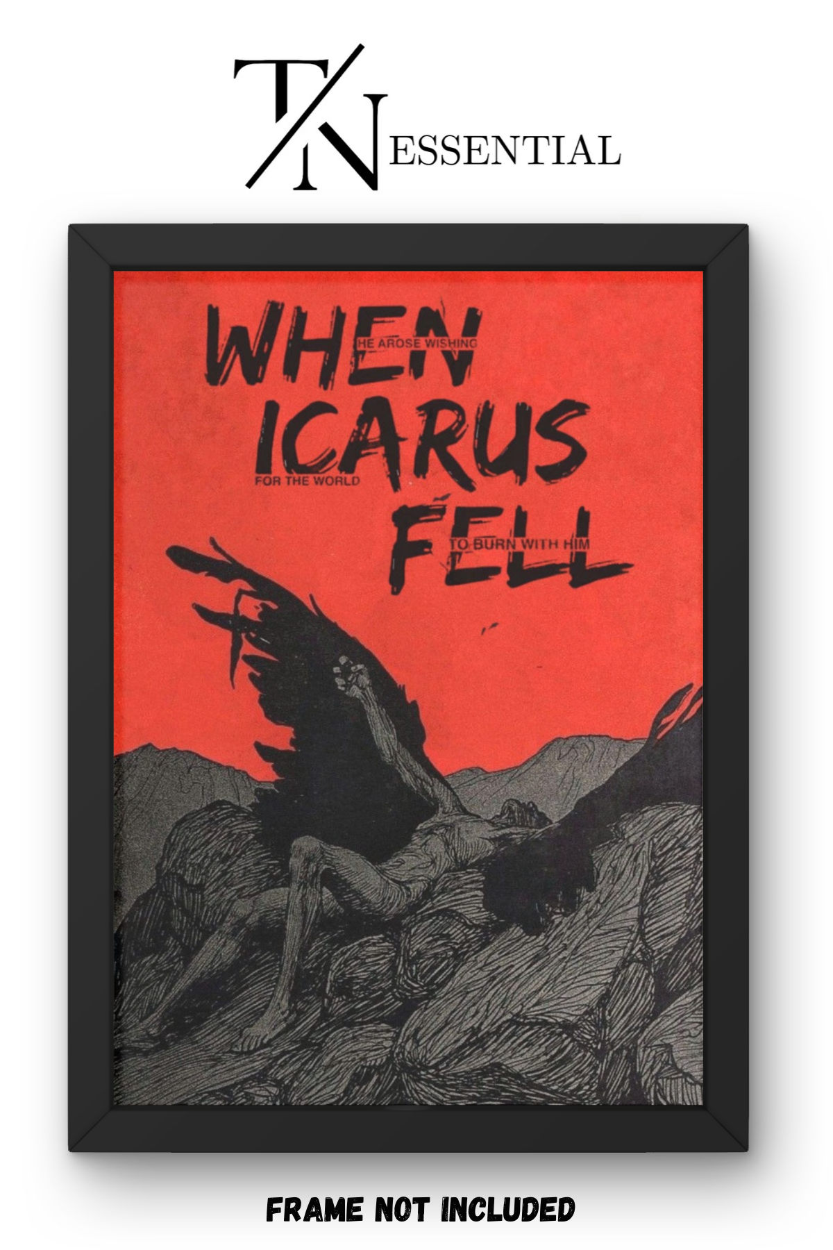 WHEN ICARUS FELL DARK MYTHOLOGY TRAGEDY ART CANVAS POSTER