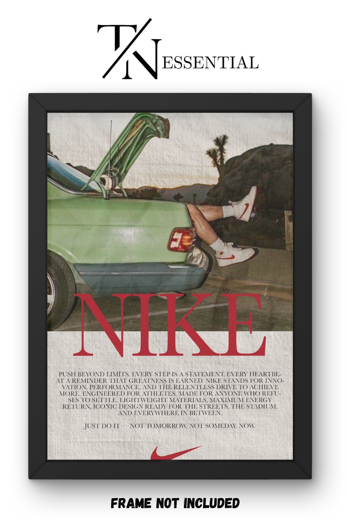 NIKE STREET CULTURE VINTAGE CAR AESTHETIC LIFESTYLE CANVAS POSTER