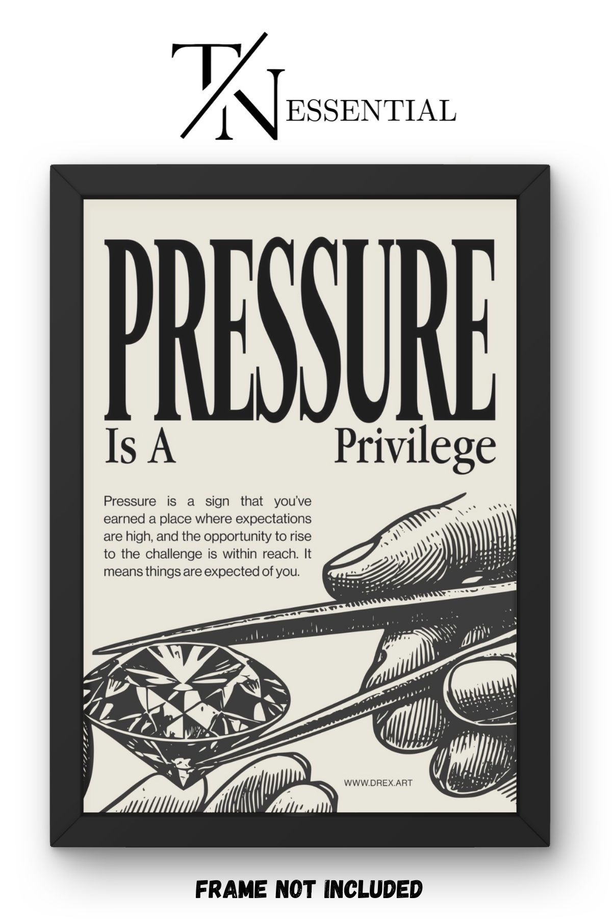 PRESSURE BUILDS DIAMONDS SUCCESS MENTALITY INSPIRATION CANVAS POSTER