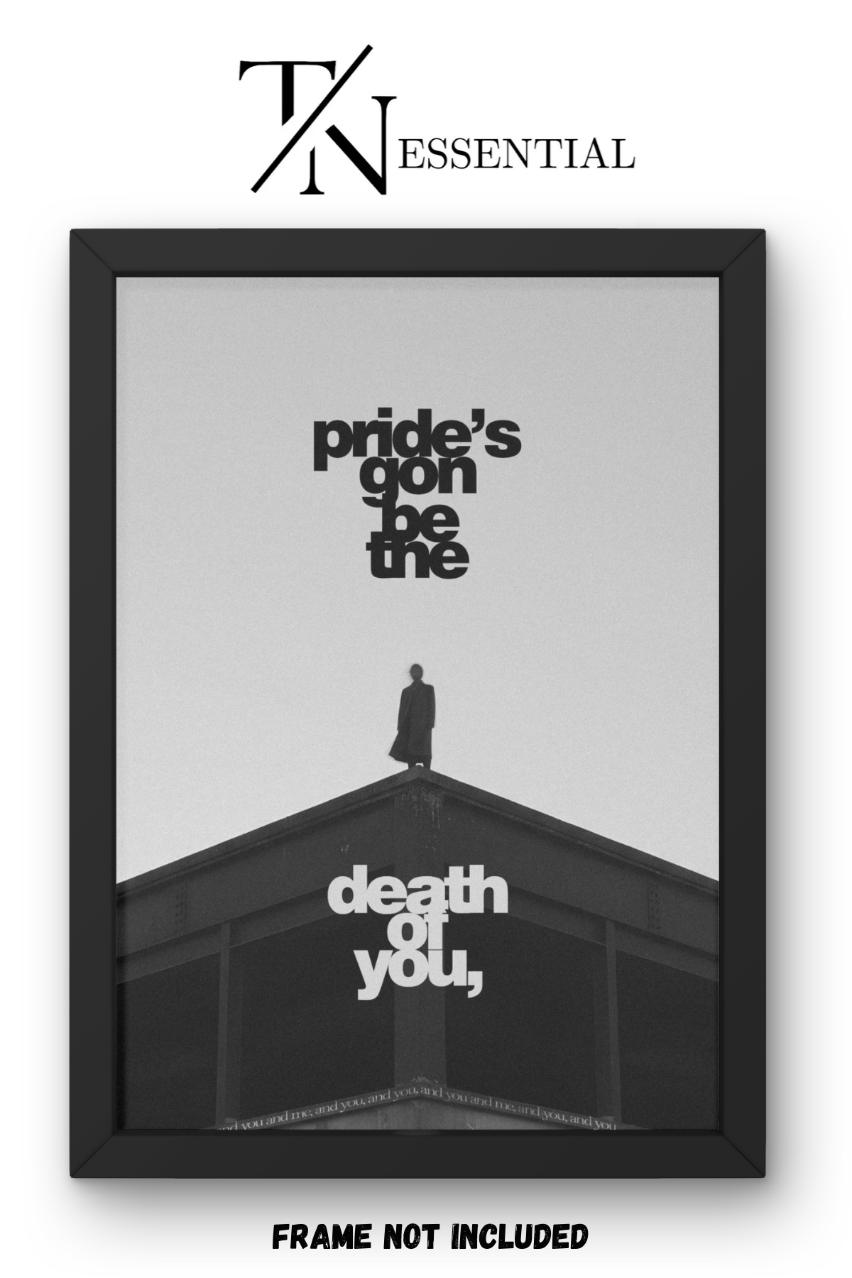 PRIDE LEADS TO SELF DESTRUCTION MINIMAL AESTHETIC CANVAS POSTER