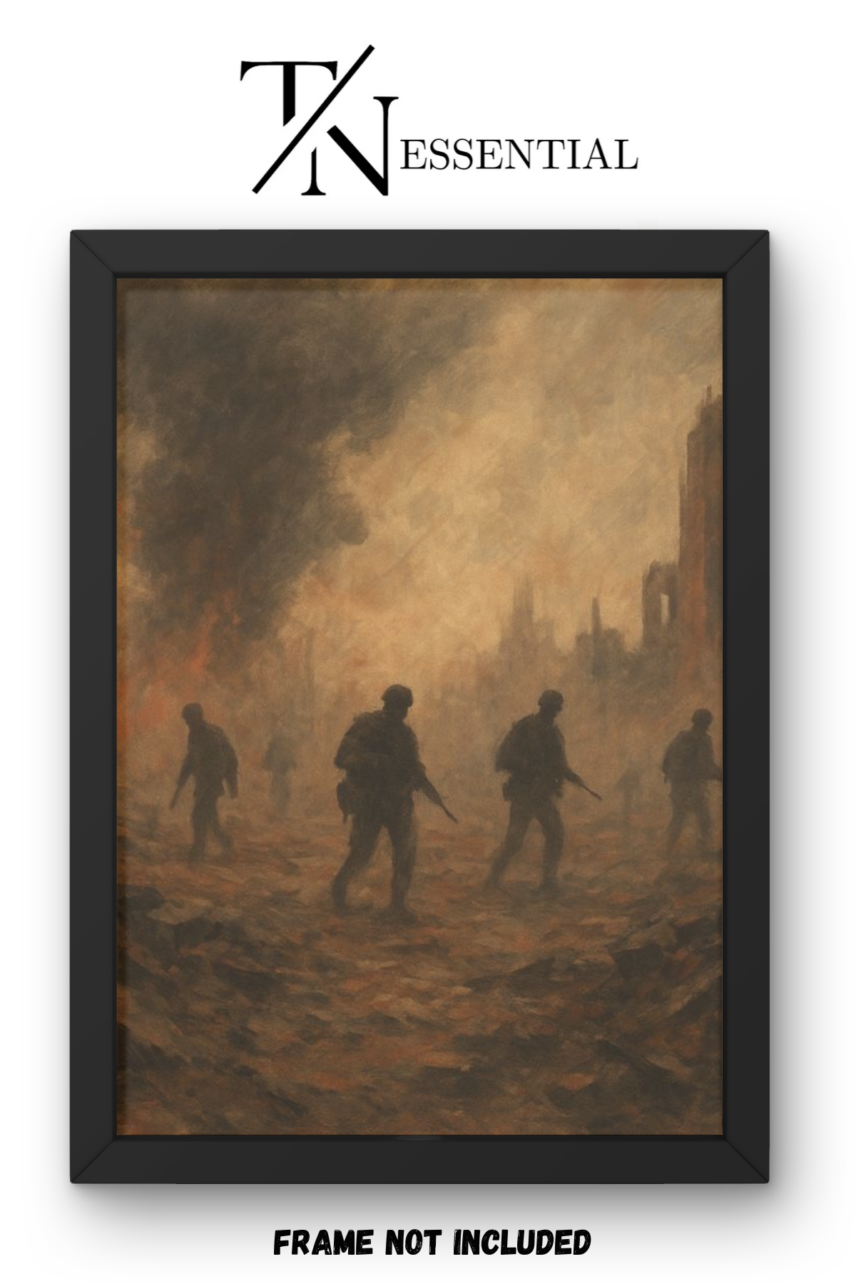 WALKING THROUGH HELL WARZONE CHAOS AND ENDURANCE CANVAS POSTER