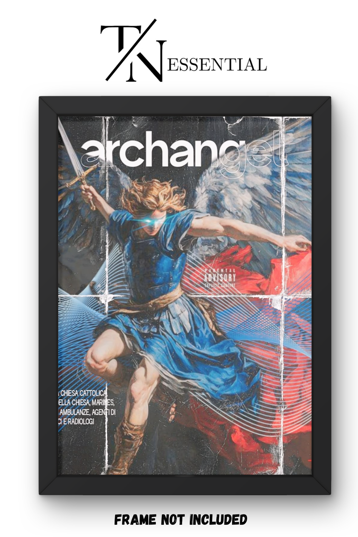 HEAVENLY ARCHANGEL ANGELIC POWER CLASSICAL ART CANVAS POSTER