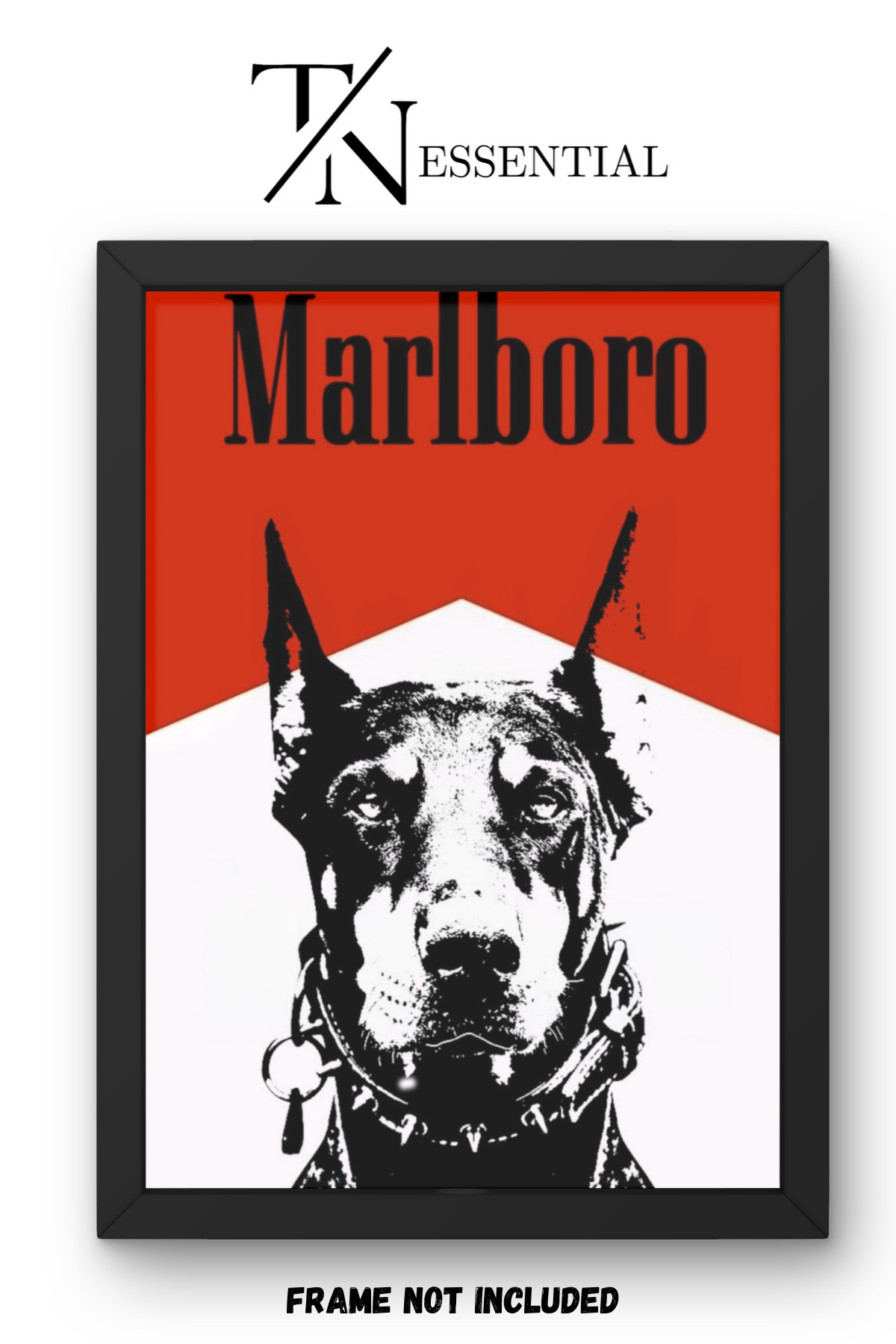 URBAN GUARDIAN DOBERMAN BOLD GRAPHIC DESIGN CANVAS POSTER