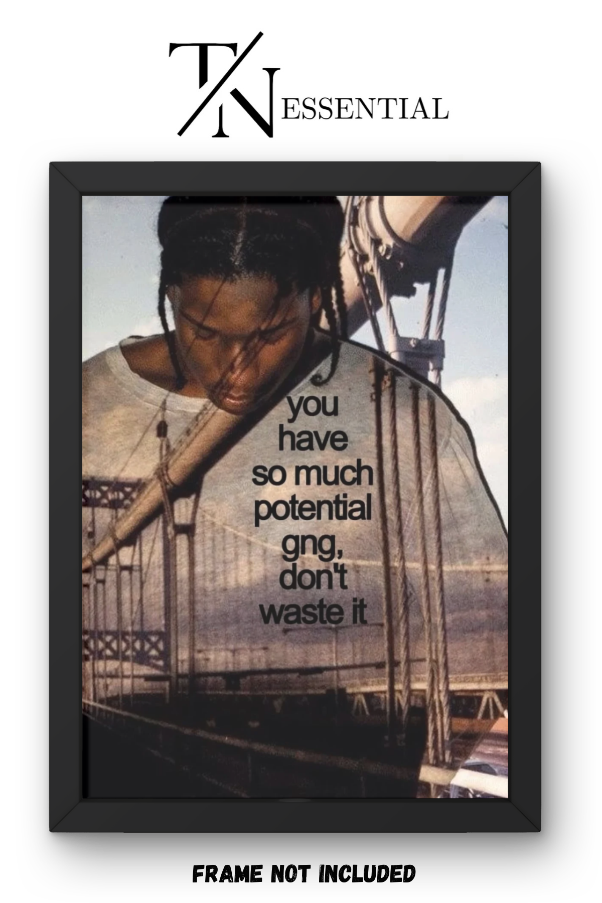 ASAP ROCKY DONT WASTE YOUR POTENTIAL MOTIVATIONAL CANVAS POSTER