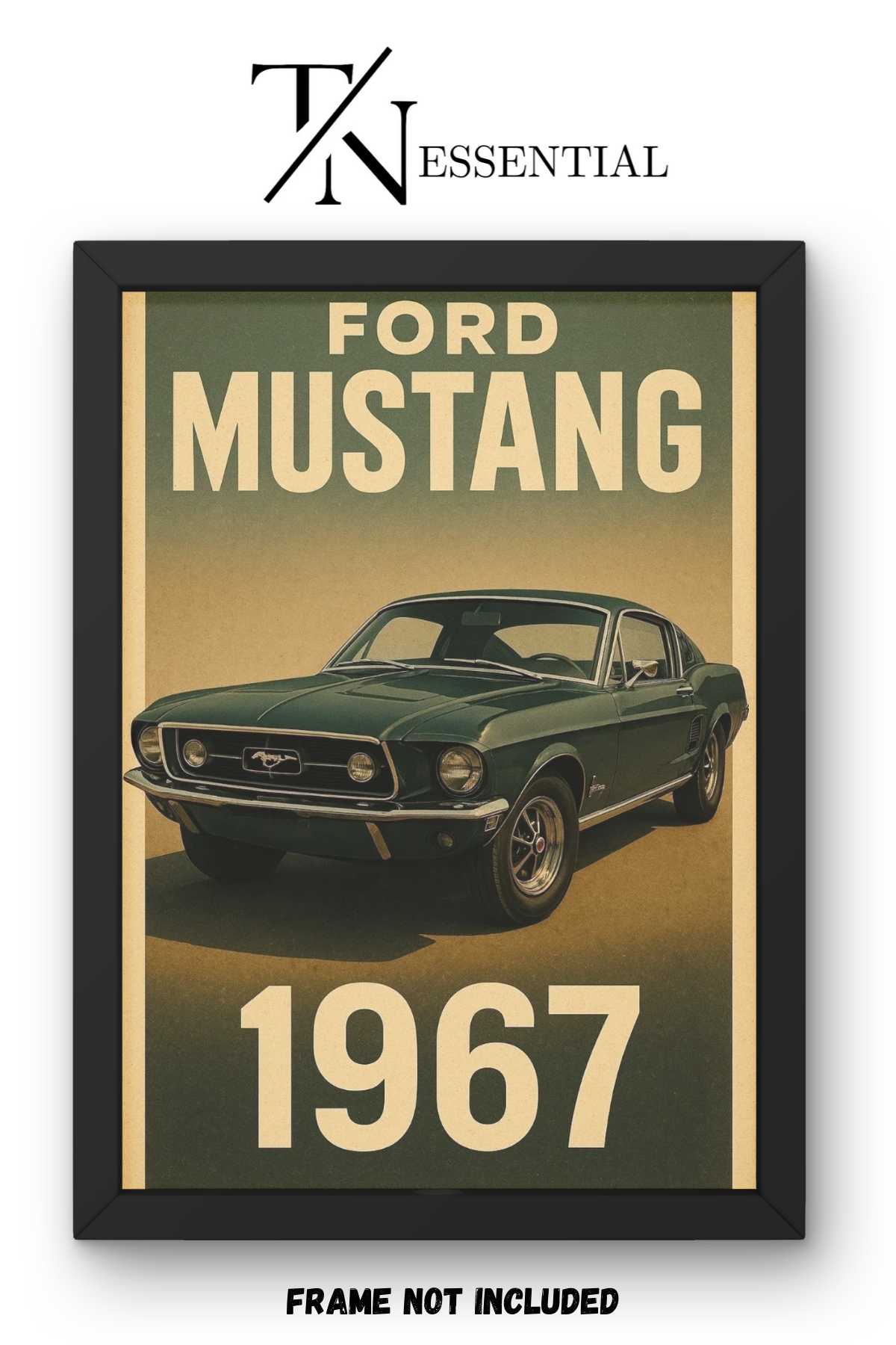 FORD MUSTANG 1967 ICONIC AMERICAN MUSCLE CANVAS POSTER