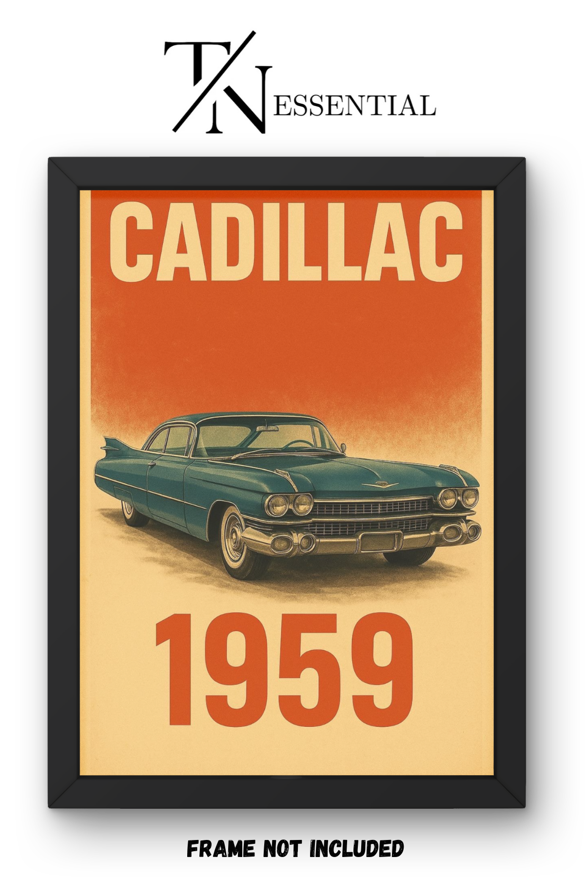 CADILLAC 1959 VINTAGE LUXURY CAR CANVAS POSTER