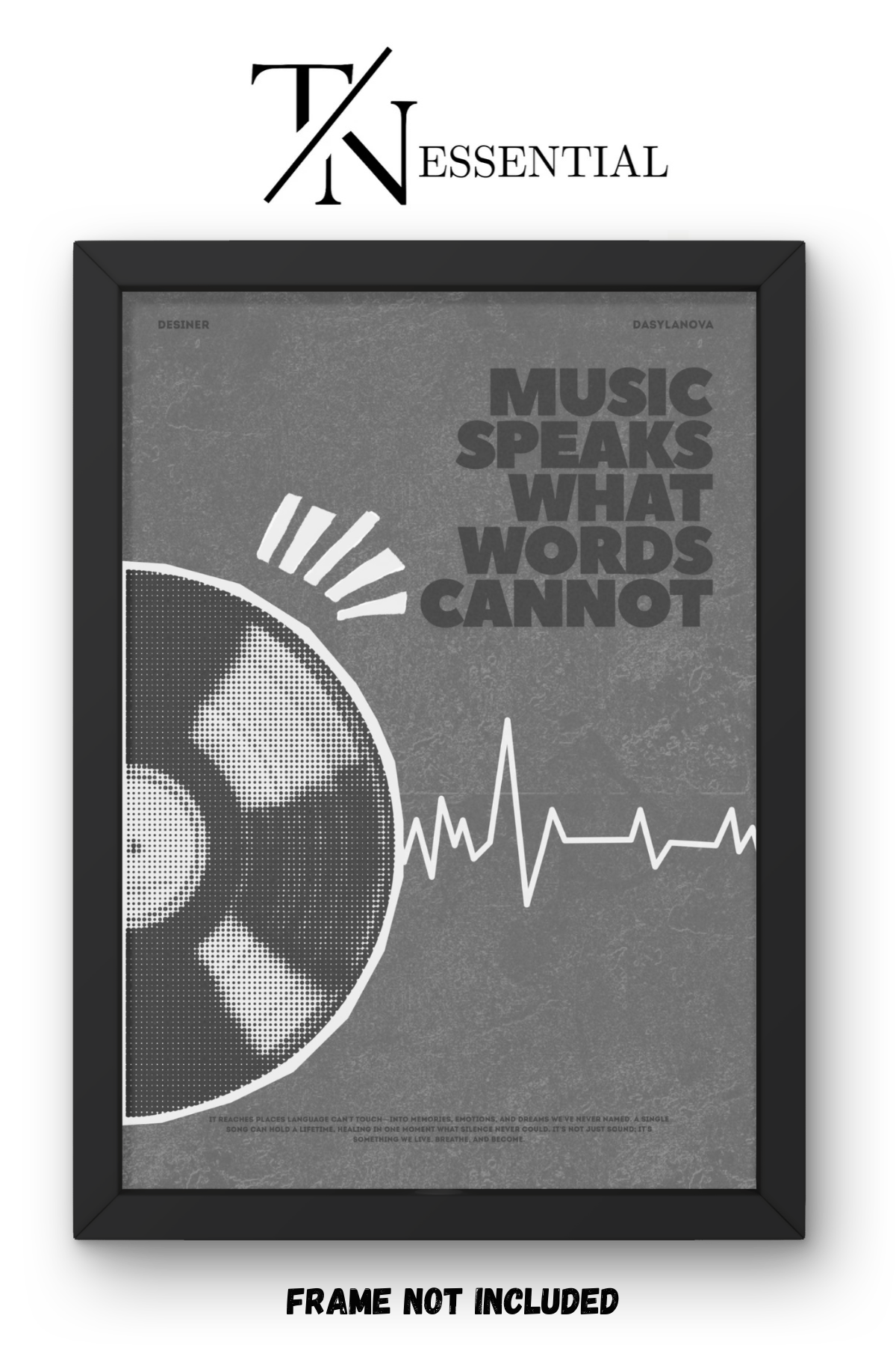 AESTHETIC MUSIC SPEAKS WHAT WORDS CANNOT CANVAS POSTER