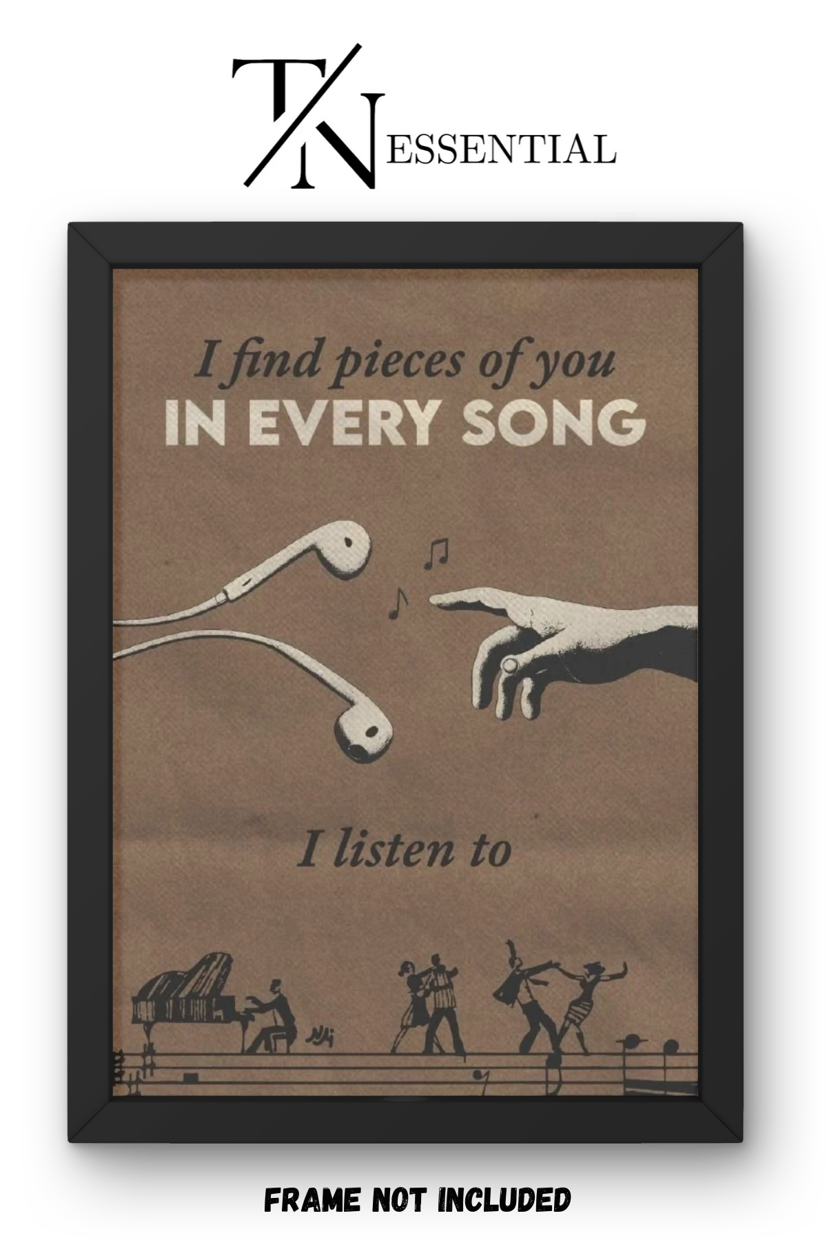 ROMANTIC MUSIC QUOTE ART CANVAS POSTER