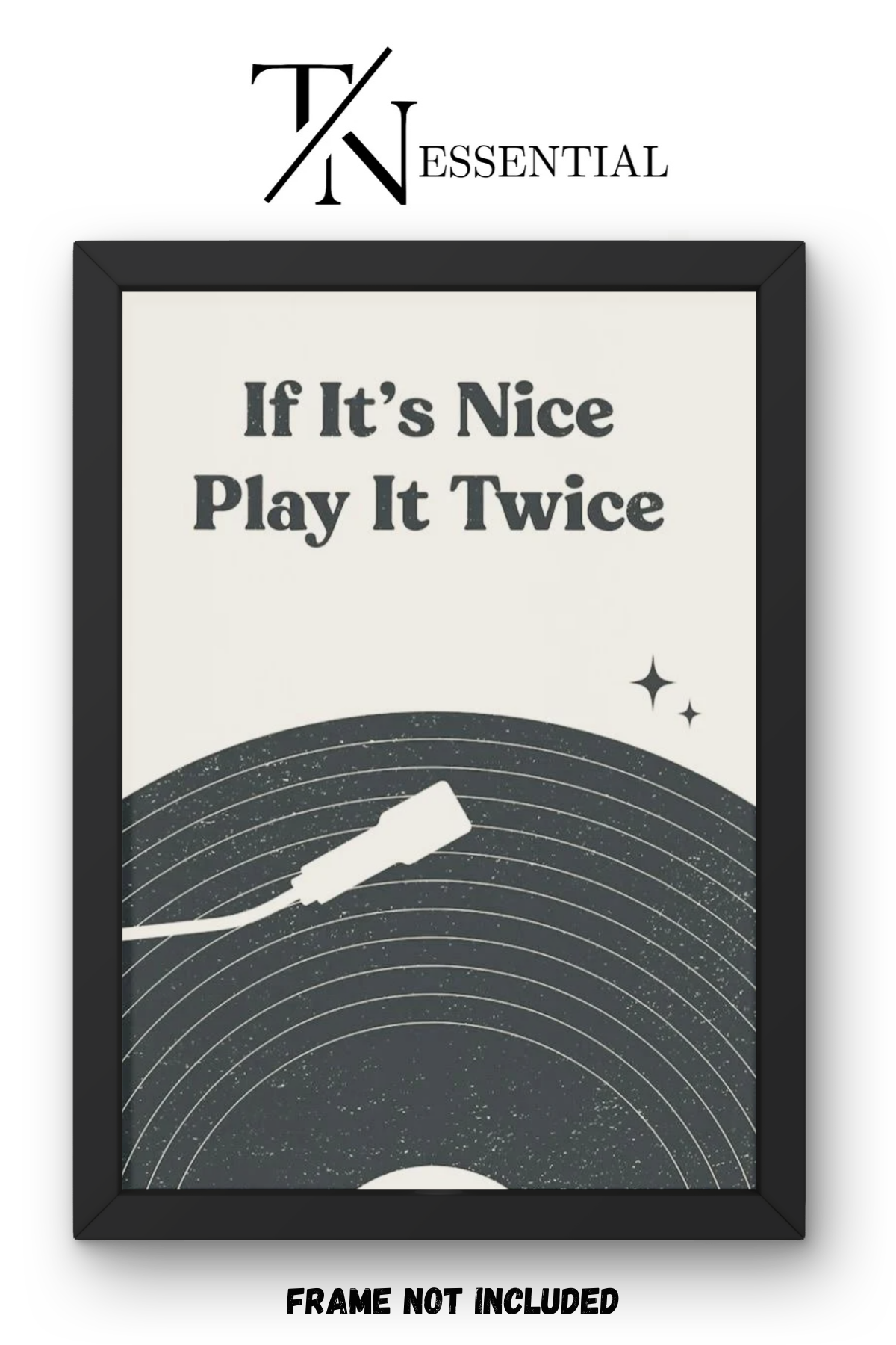 PLAY IT TWICE VINYL RECORD ART CANVAS POSTER