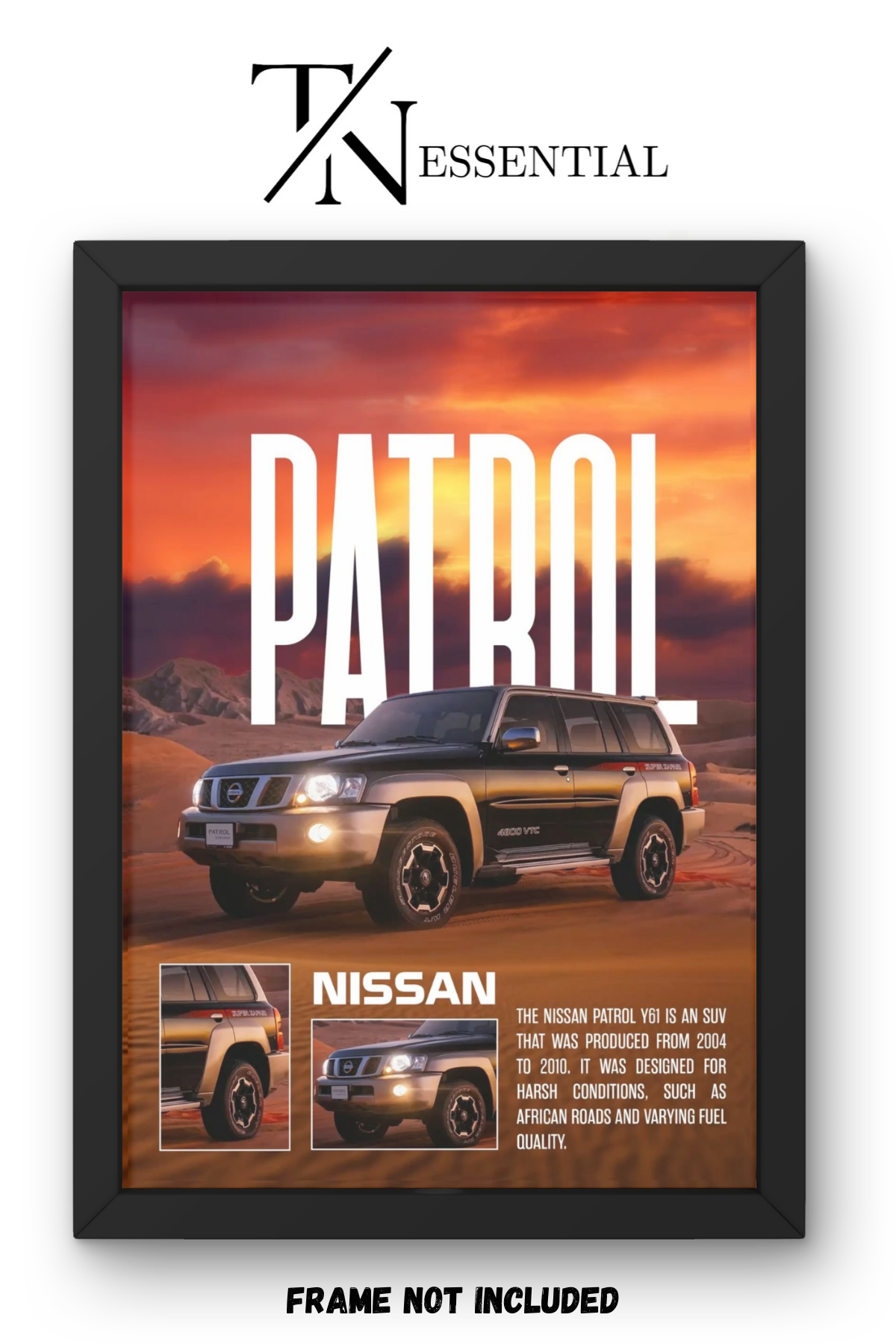 AESTHETIC NISSAN PATROL DESERT LEGEND CANVAS POSTER