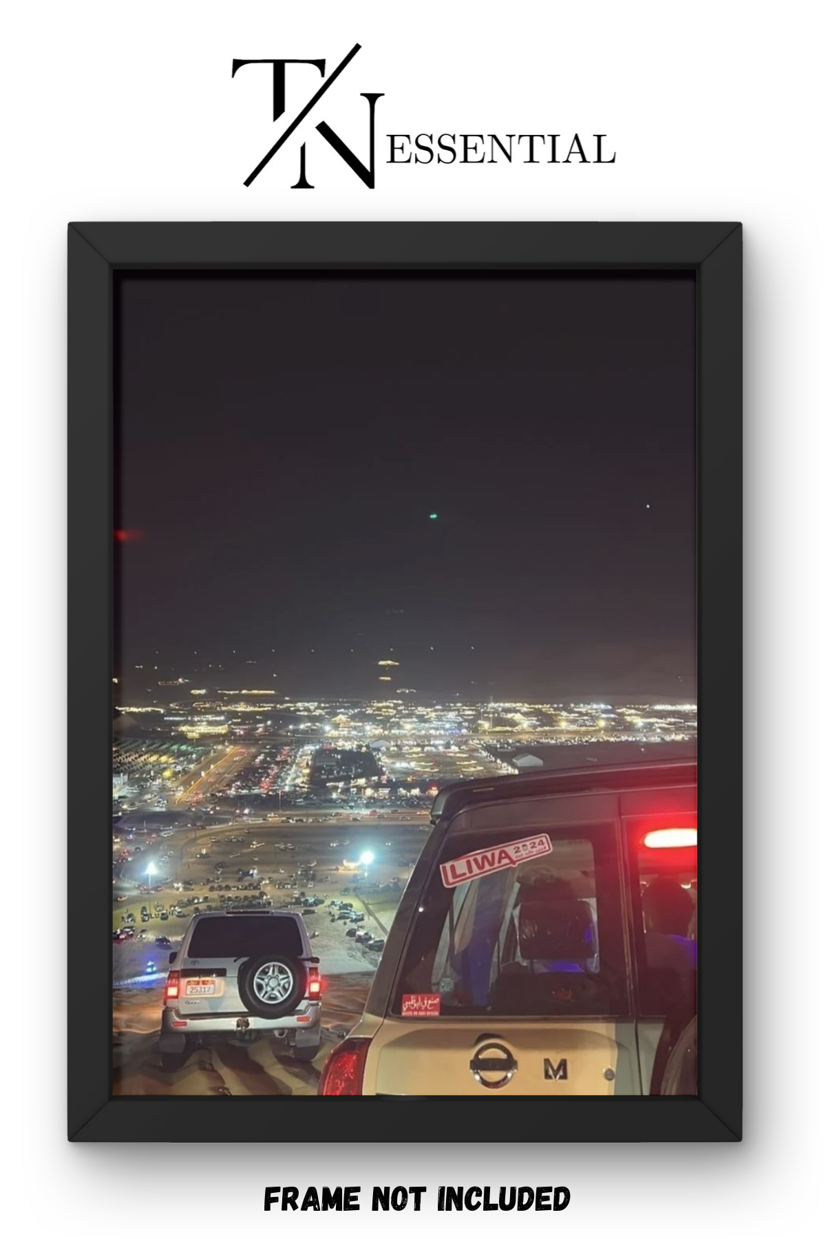LIWA DESERT NIGHT OFF ROAD CANVAS POSTER