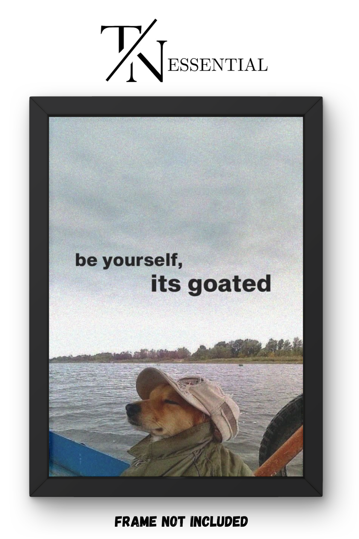 CHILL DOG BOAT MOTIVATION CANVAS POSTER