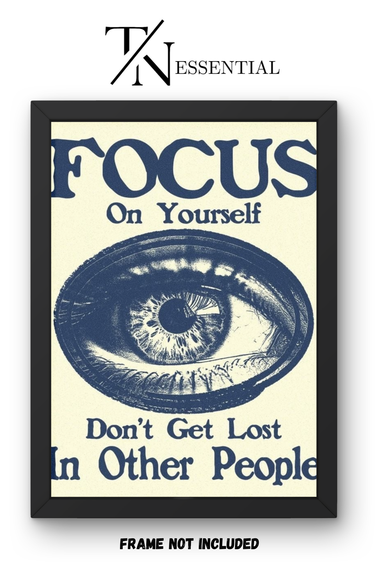 VINTAGE EYE FOCUS ON YOURSELF MOTIVATIONAL CANVAS POSTER