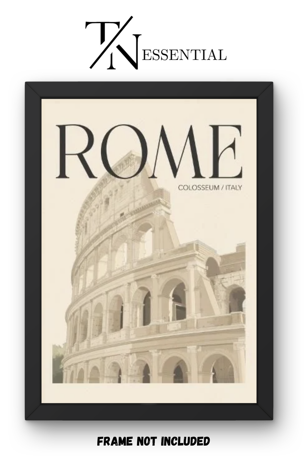 ROME COLOSSEUM ITALY VINTAGE TRAVEL CANVAS POSTER