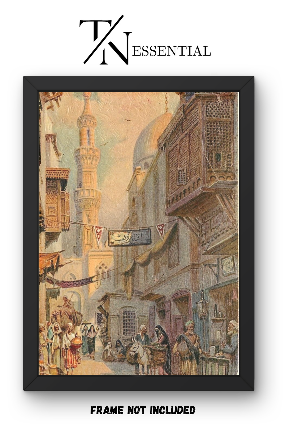 VINTAGE CAIRO STREET MARKET ART CANVAS POSTER