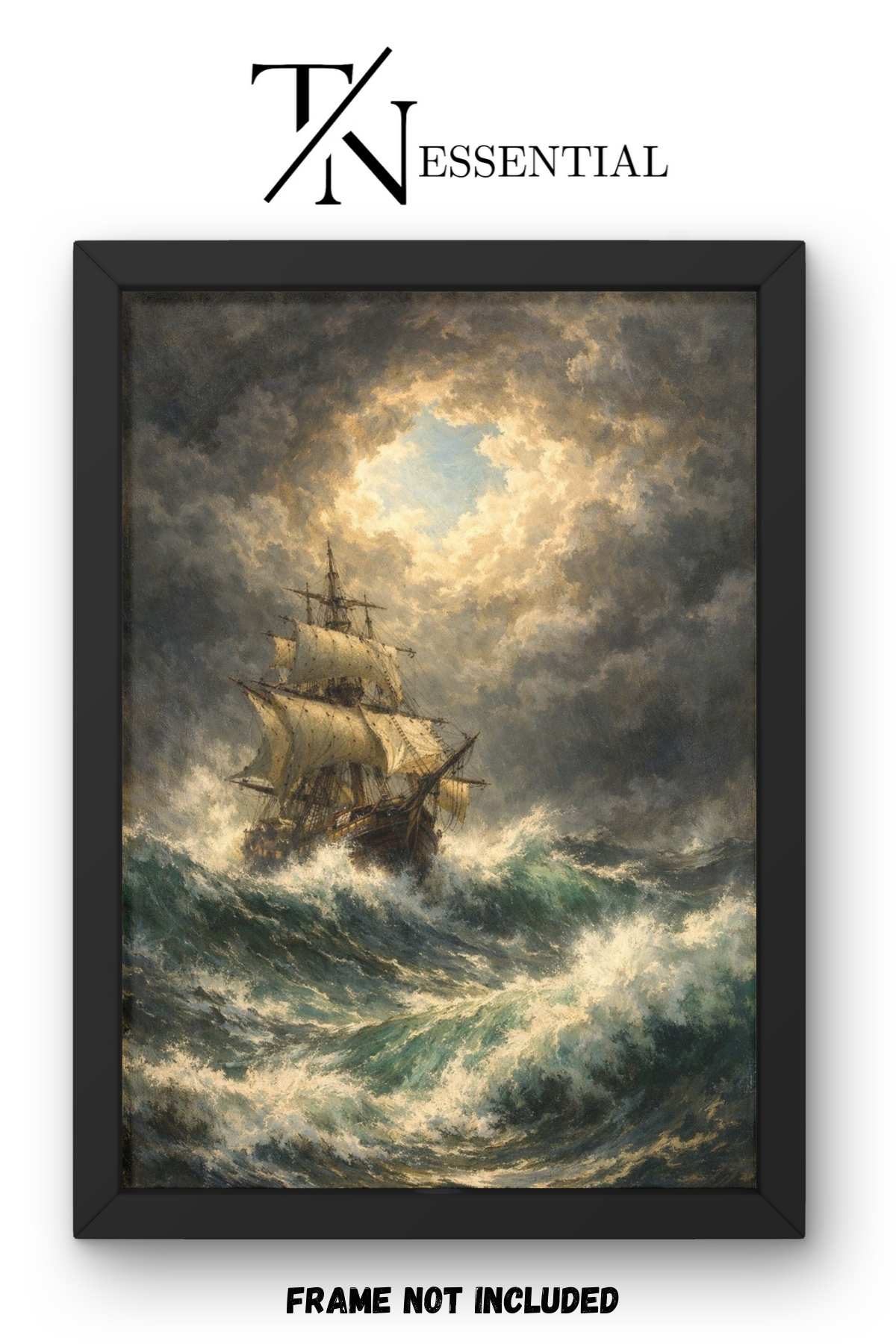 STORMY SEA SAILING SHIP CLASSIC ART CANVAS POSTER