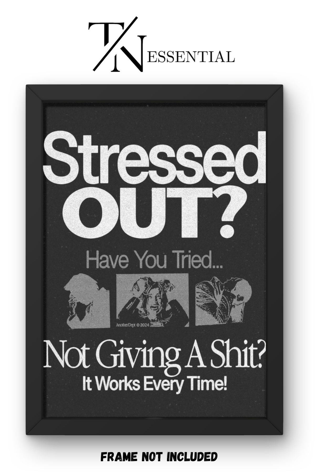FUNNY STRESS RELIEF QUOTE TYPOGRAPHY CANVAS POSTER