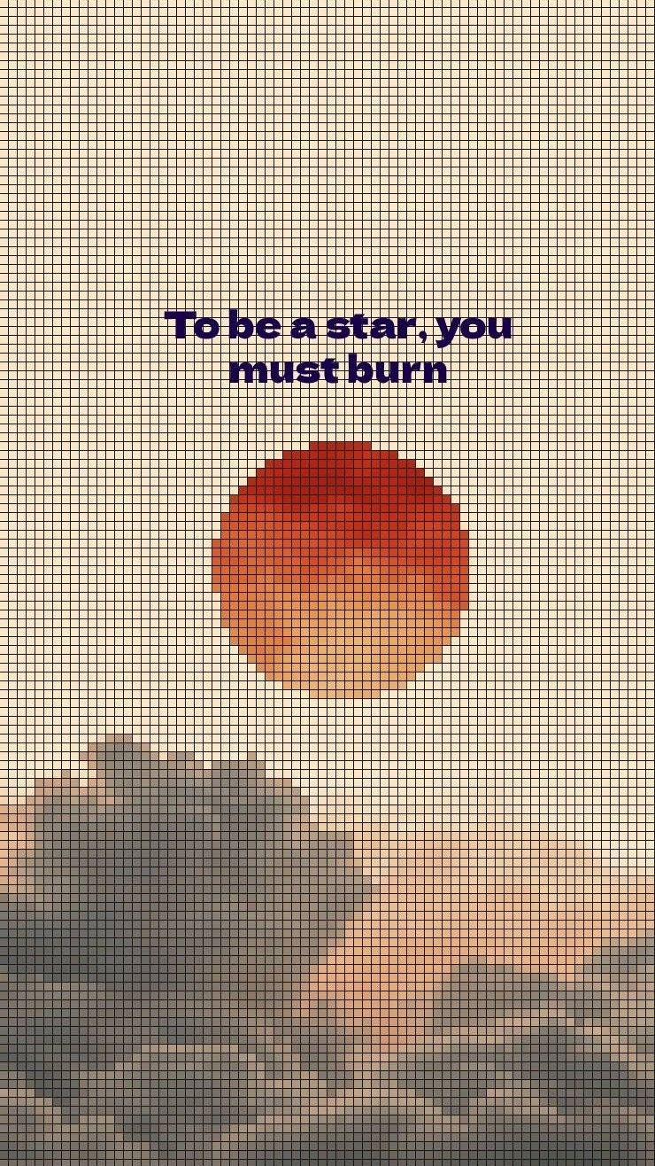 PIXEL SUNSET MOTIVATIONAL QUOTE CANVAS POSTER