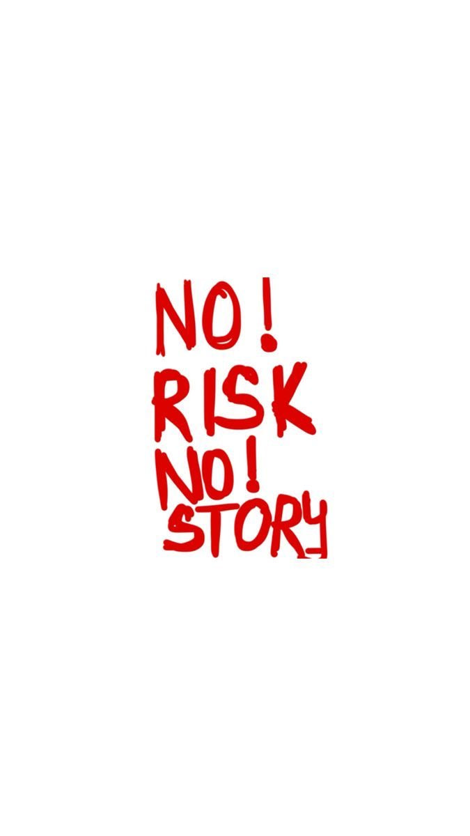 BOLD RED RISK QUOTE CANVAS POSTER