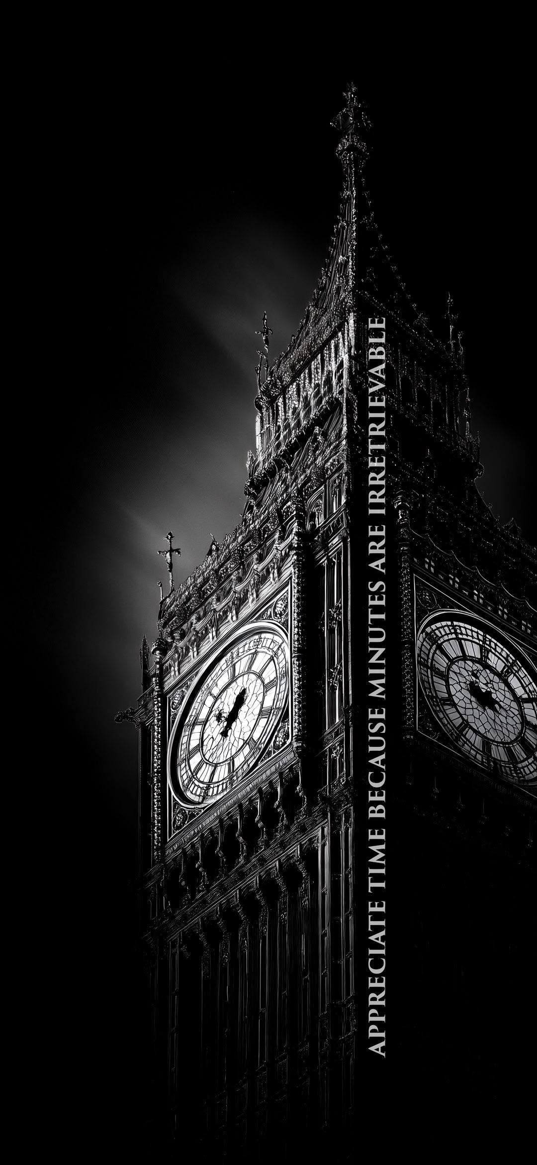 DARK LONDON BIG BEN AESTHETIC CANVAS POSTER