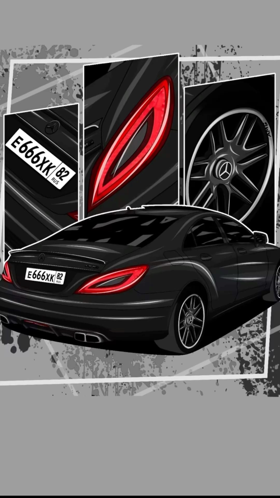 MERCEDES CLS BLACK EDITION CANVAS POSTER