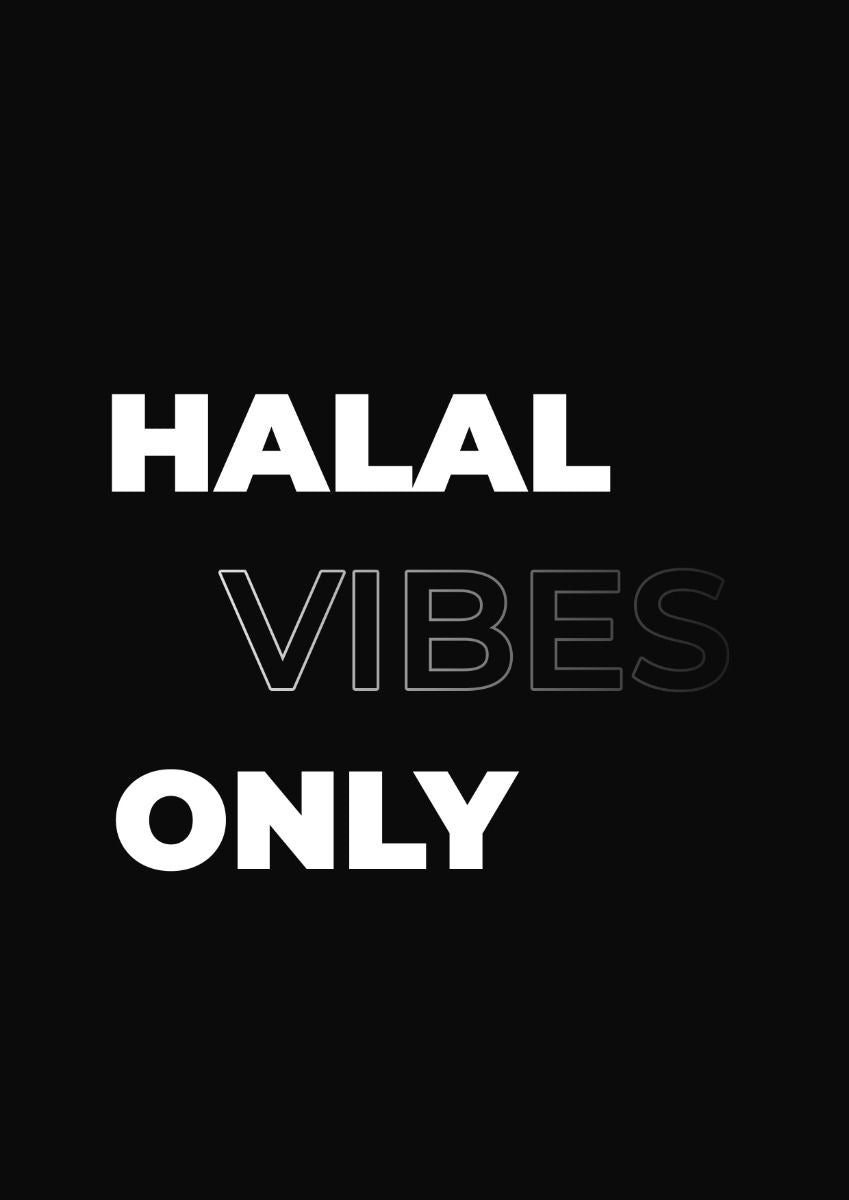 HALAL VIBES ONLY CANVAS POSTER