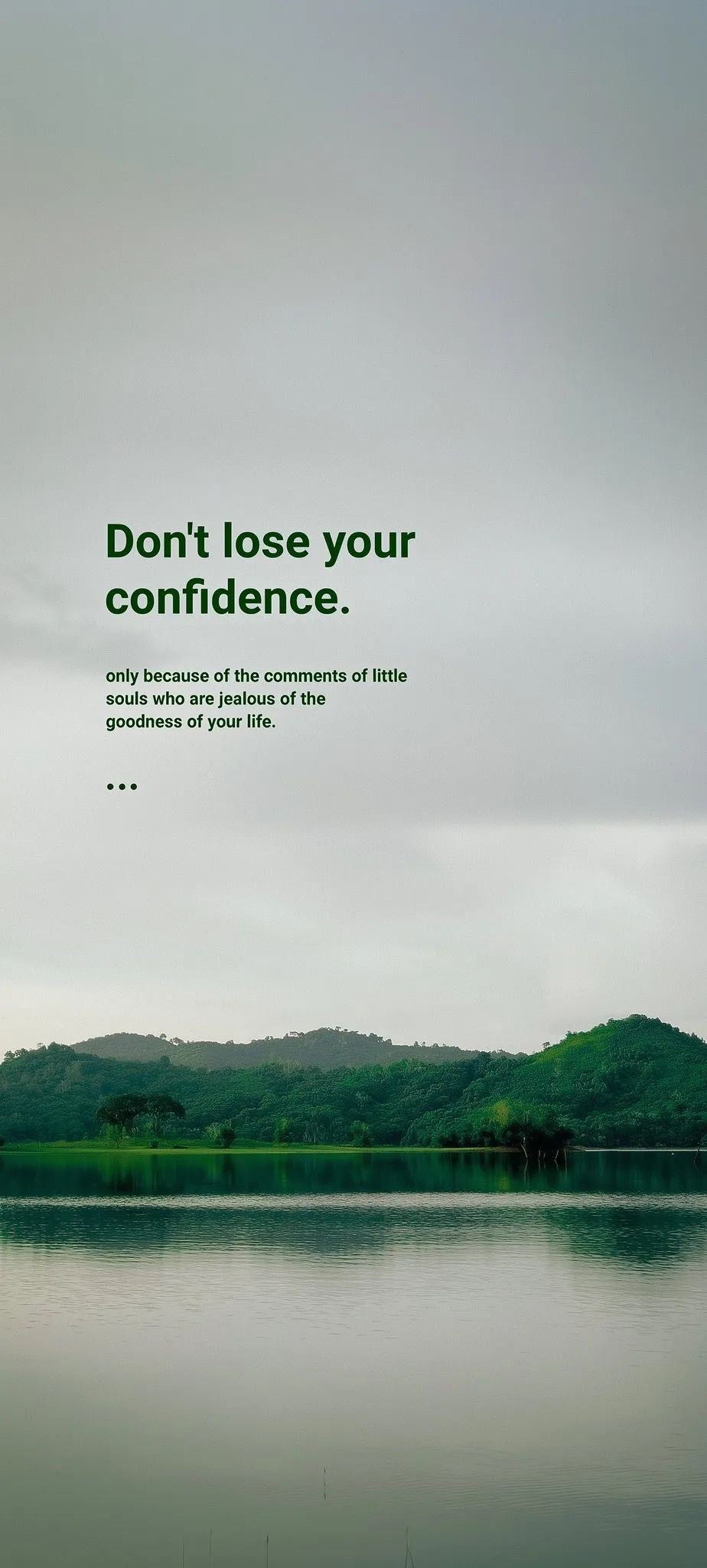 GREEN NATURE CONFIDENCE CANVAS POSTER