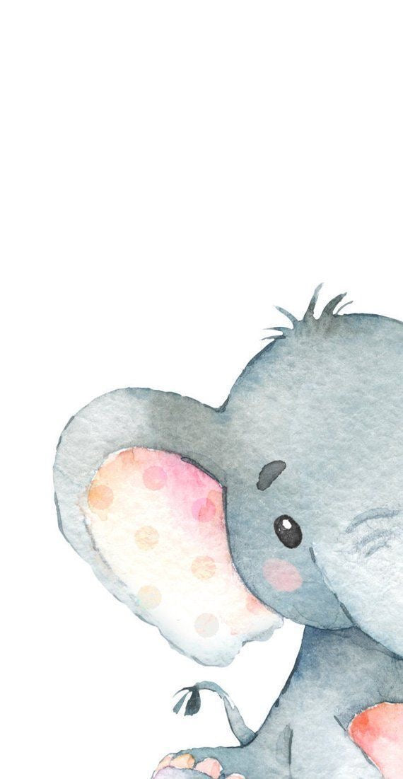 CUTE ELEPHANT CANVAS POSTER