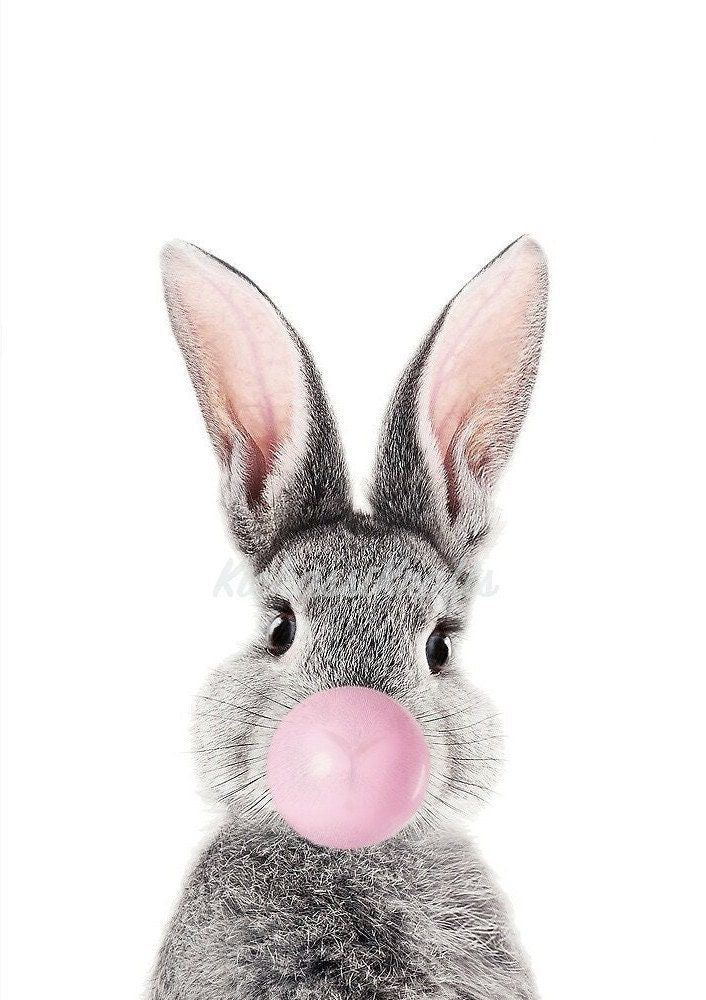 BUNNY BUBBLEGUM CANVAS POSTER
