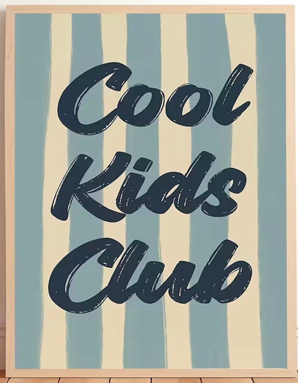 COOL KIDS CLUB CANVAS POSTER
