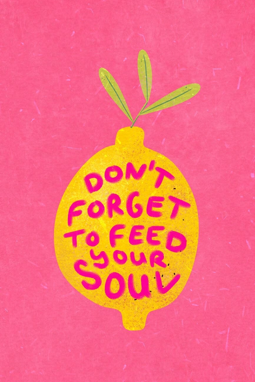 COLORFUL SELF CARE QUOTE CANVAS POSTER