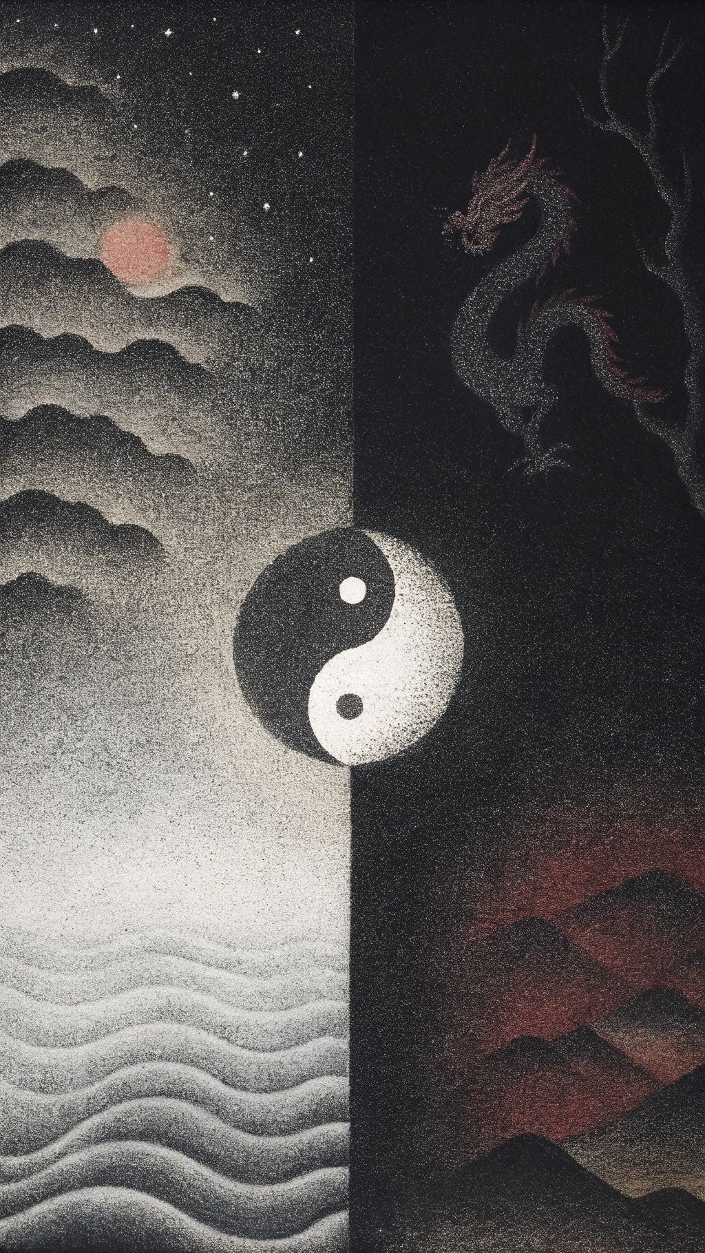 COSMIC YIN YANG CANVAS POSTER