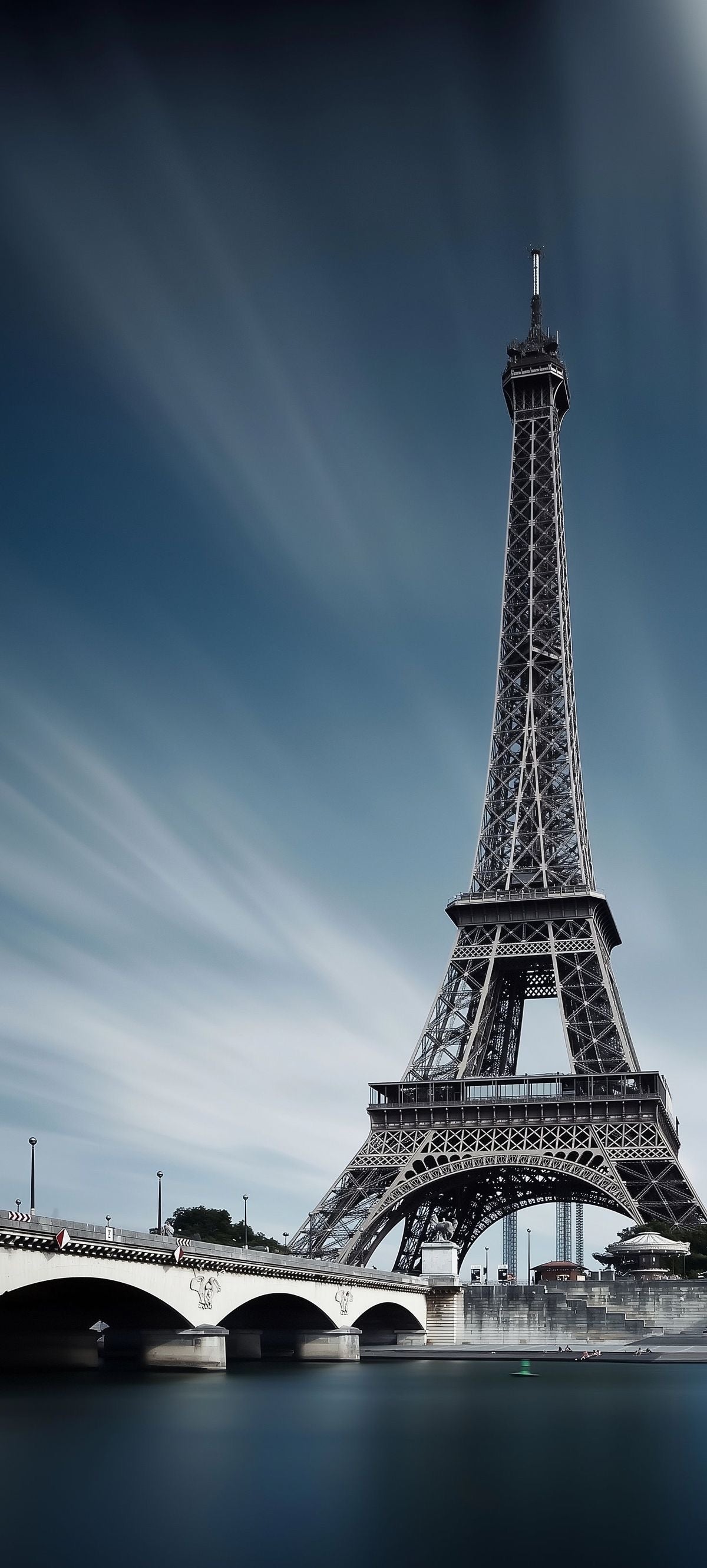 EIFFEL ABOVE THE RIVER CANVAS POSTER