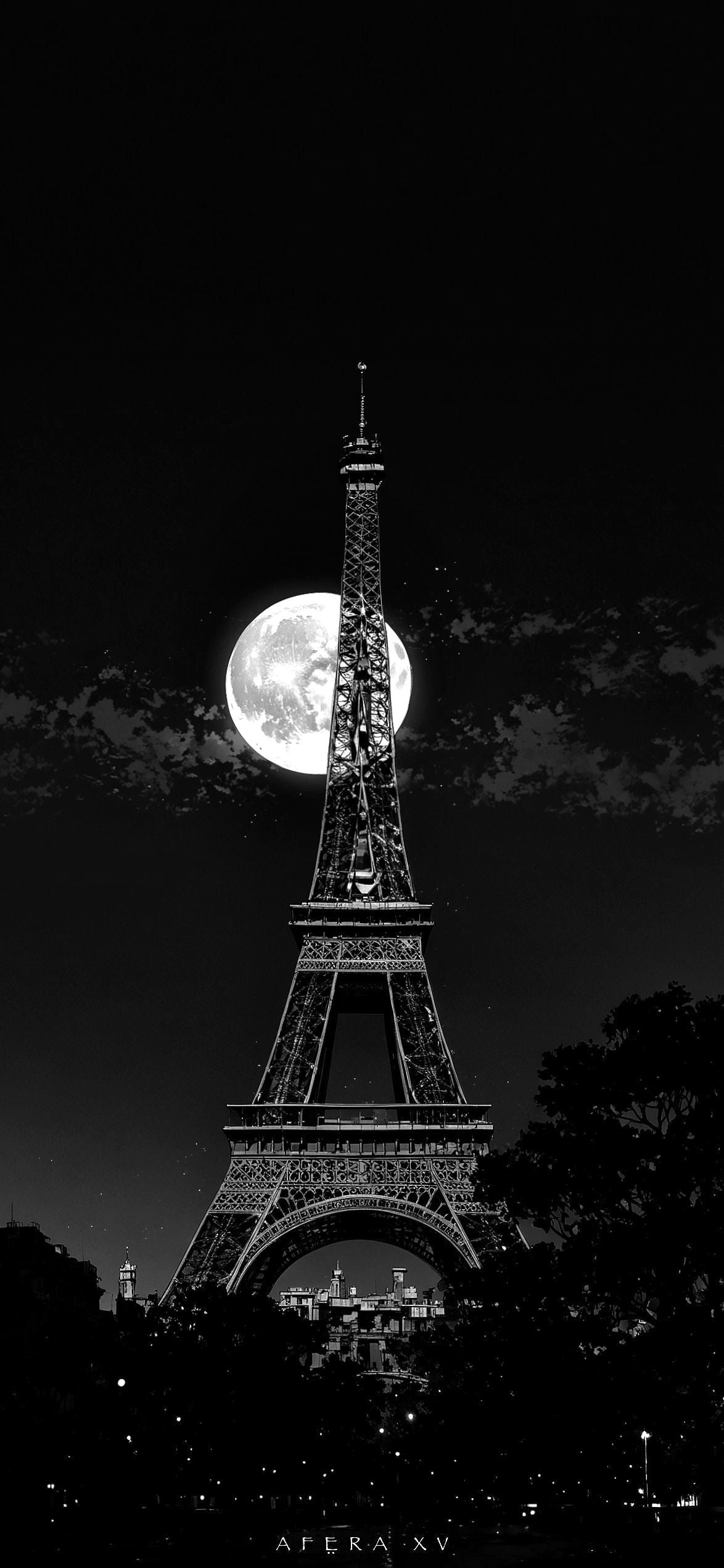 EIFFEL AFTER DARK CANVAS POSTER