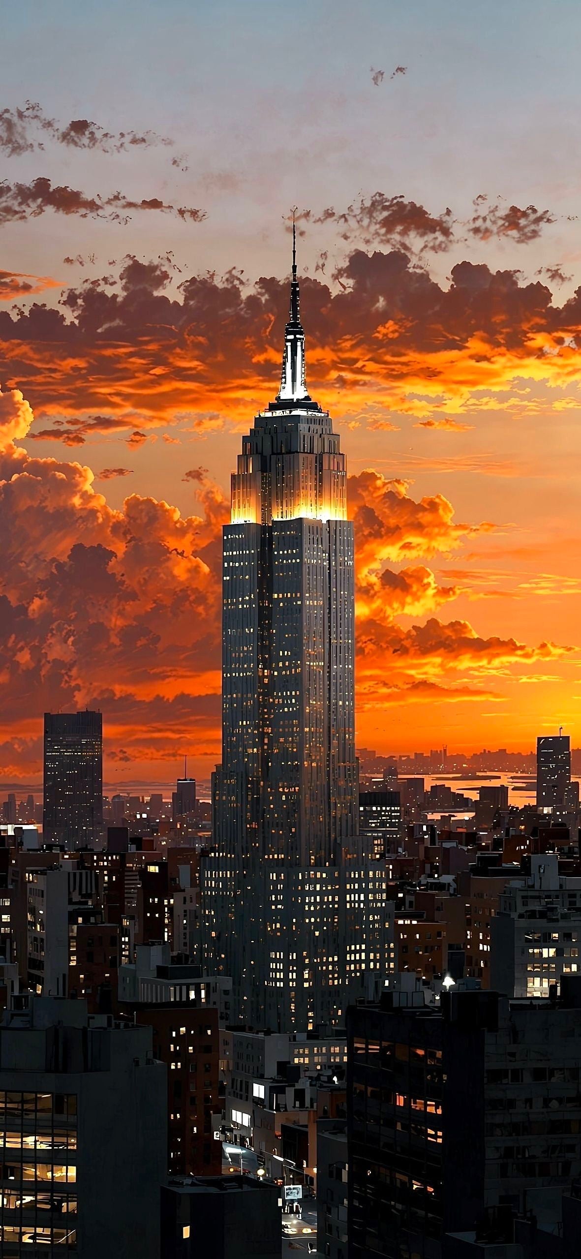 MANHATTAN SUNSET GIANT CANVAS POSTER