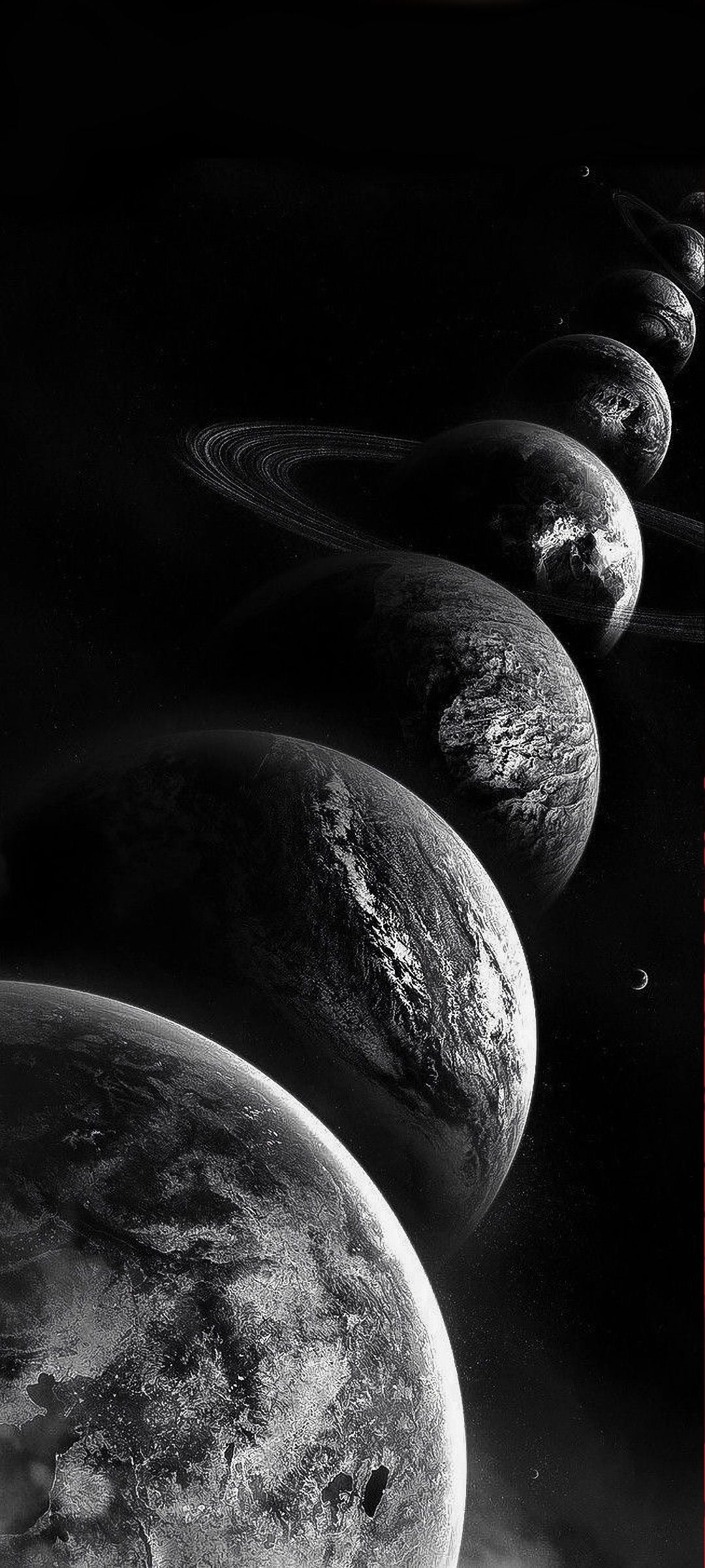 PLANETS IN THE DARK CANVAS POSTER