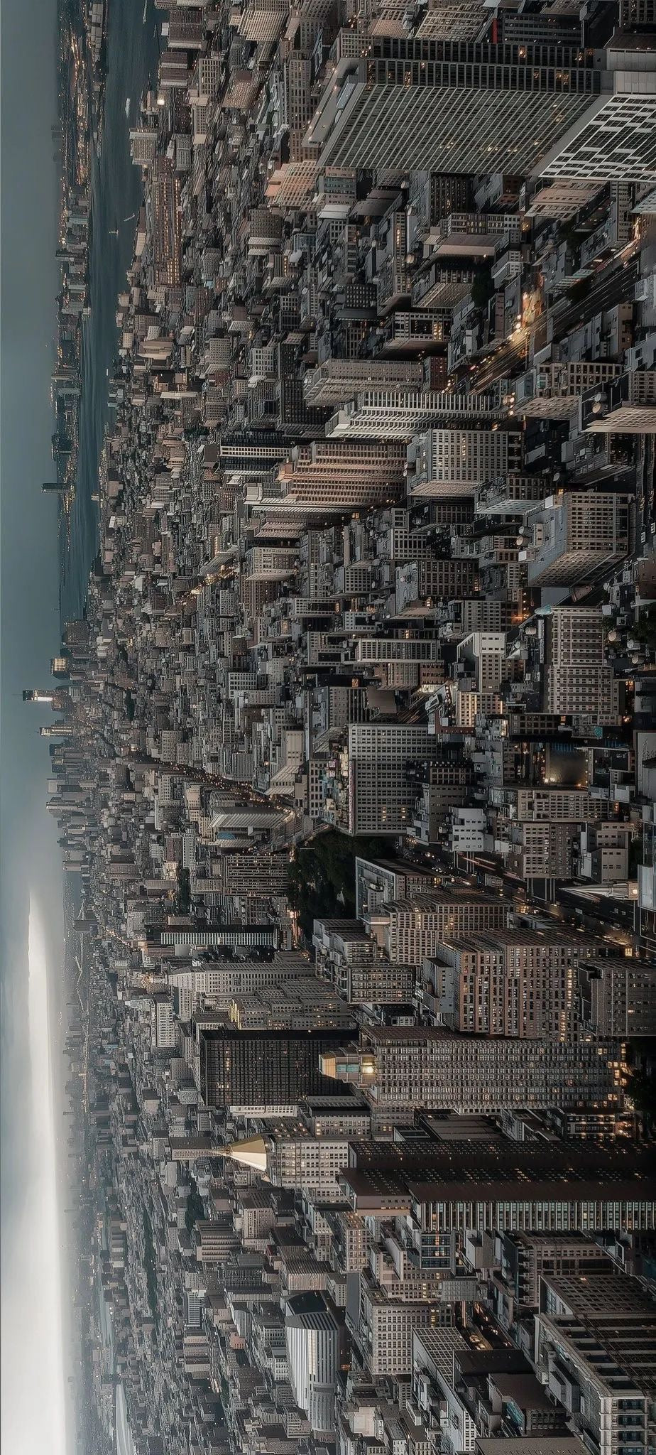NEW YORK TILTED SKY CANVAS POSTER