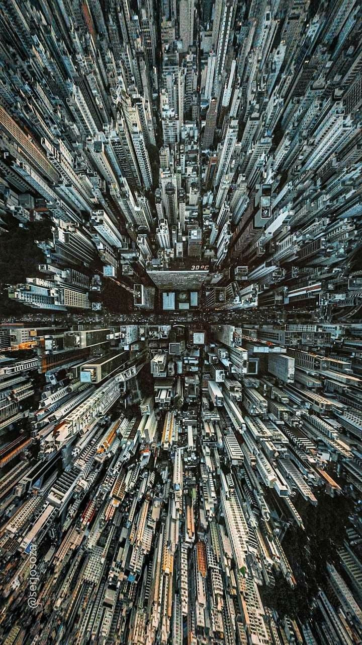 DOWN INTO THE CITY CANVAS POSTER