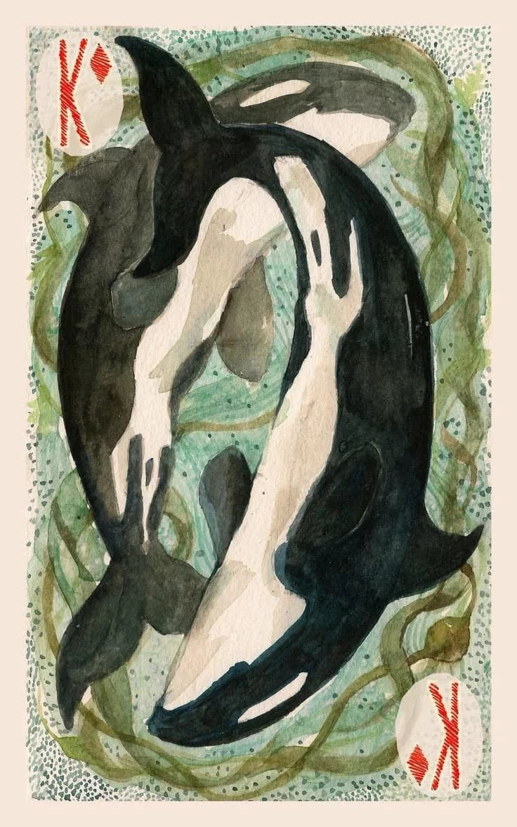 ORCA KING CARD CANVAS POSTER